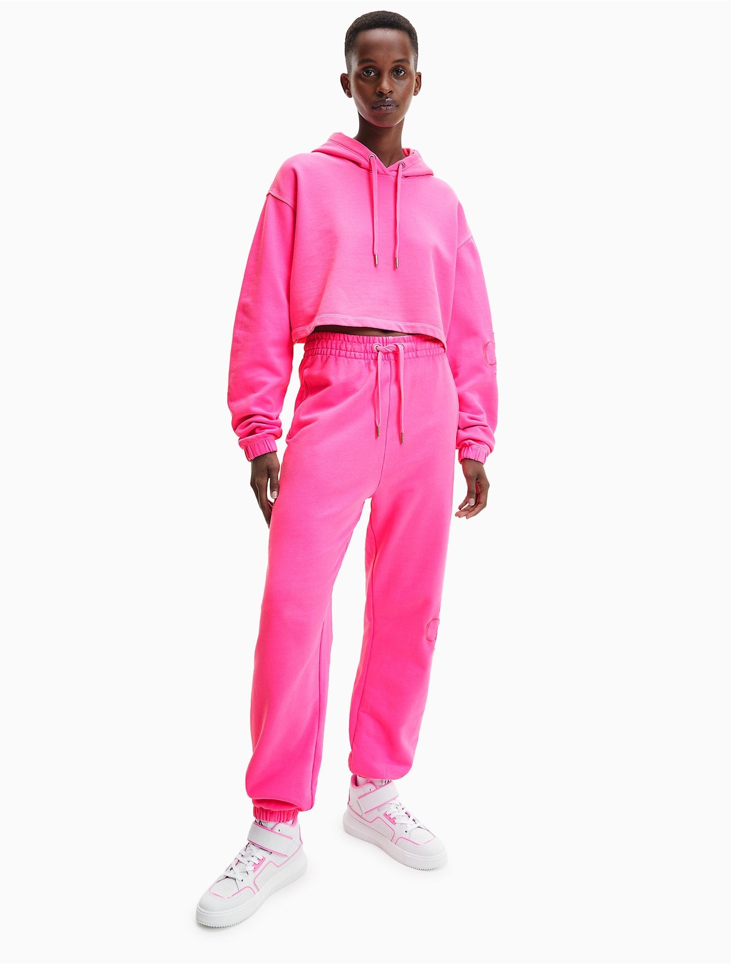 Calvin Klein Women Hoodies + Sweatshirts Neon Pink- Oshoplin