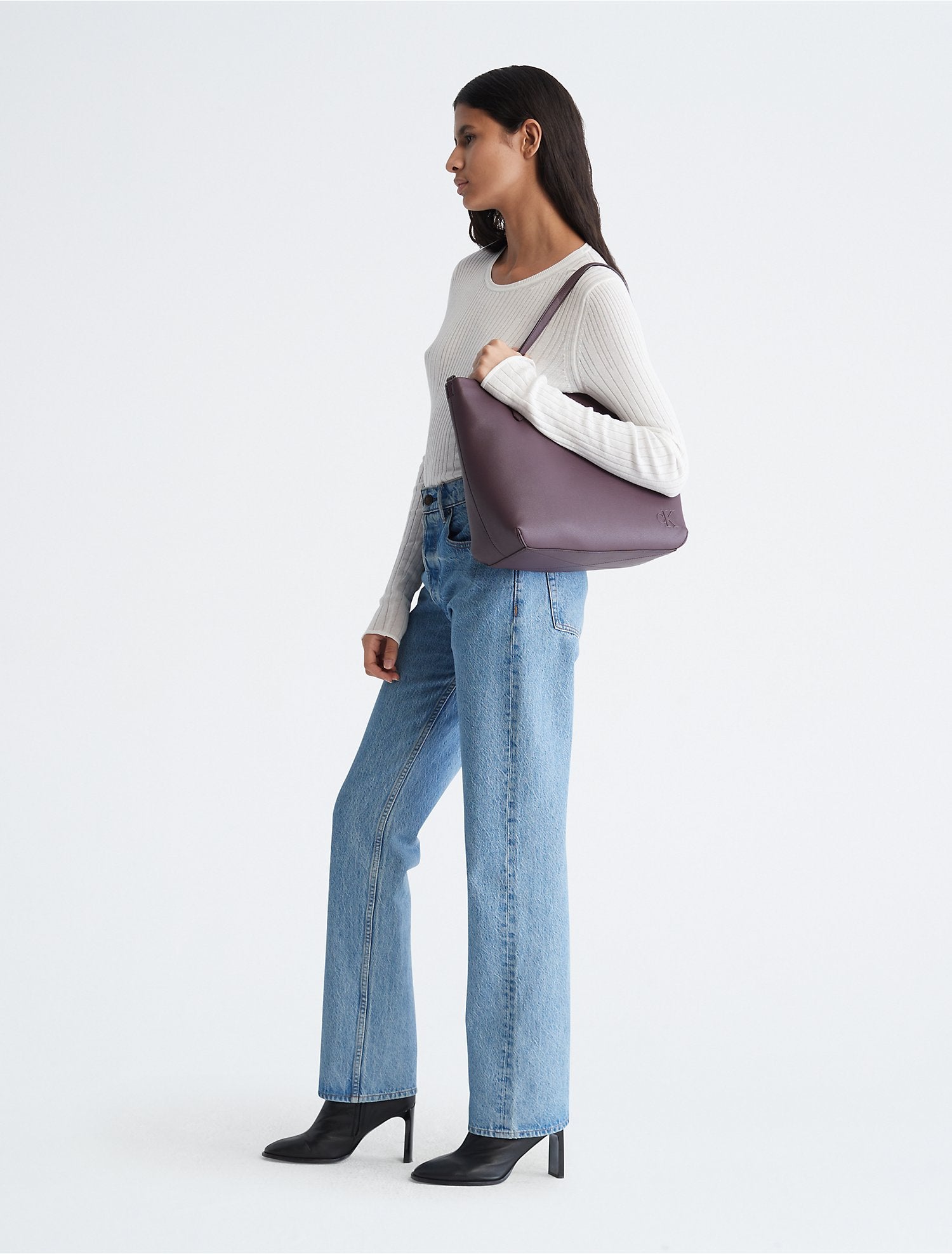 Calvin Klein Ultralight Embossed Logo Shopper Bag - Women