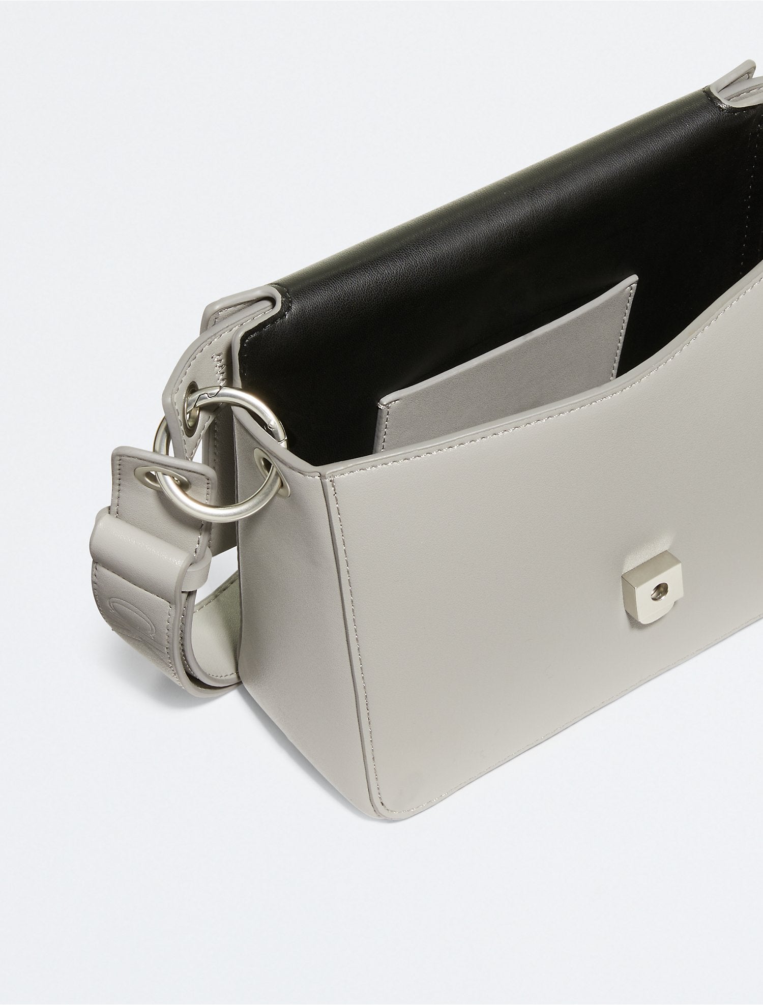 Calvin Klein Sculpted Arc Mirror Shoulder Bag Silver - Buy At