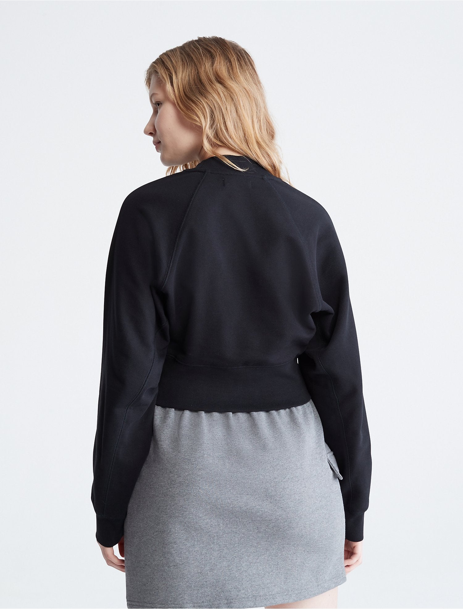 Calvin Klein Standard Logo Cinched Crewneck Sweatshirt - Women