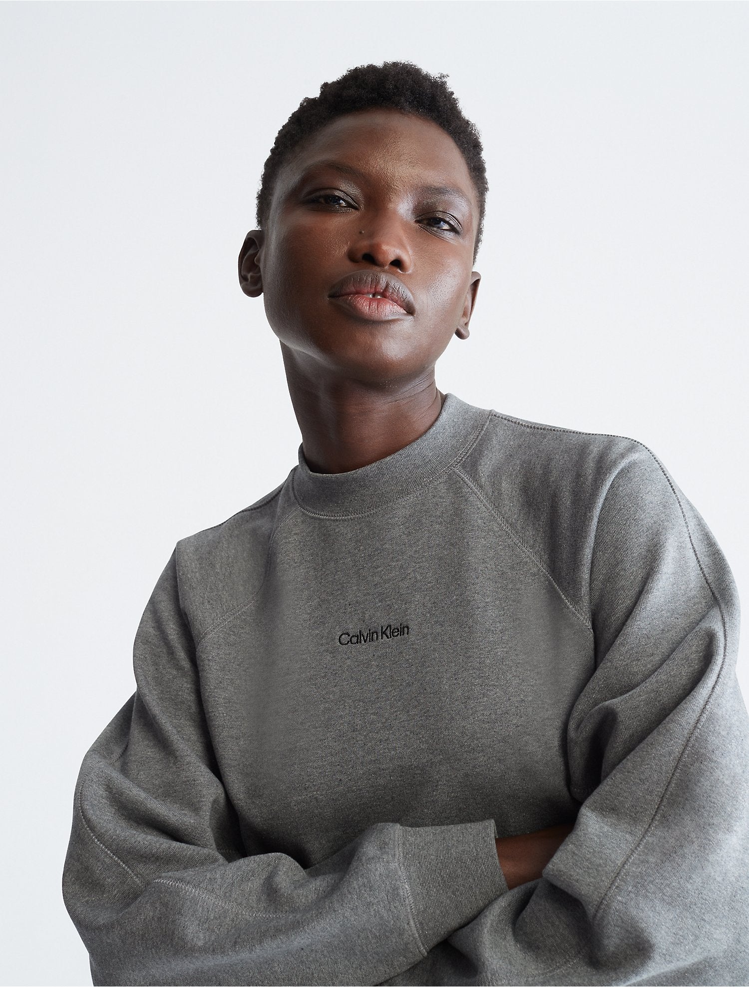 Calvin klein deals women's grey sweatshirt