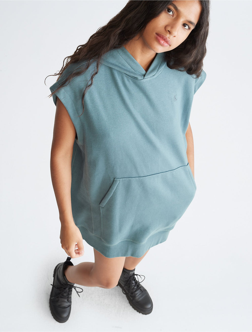 Calvin Klein Archive Logo Fleece Sweatshirt Dress - Women