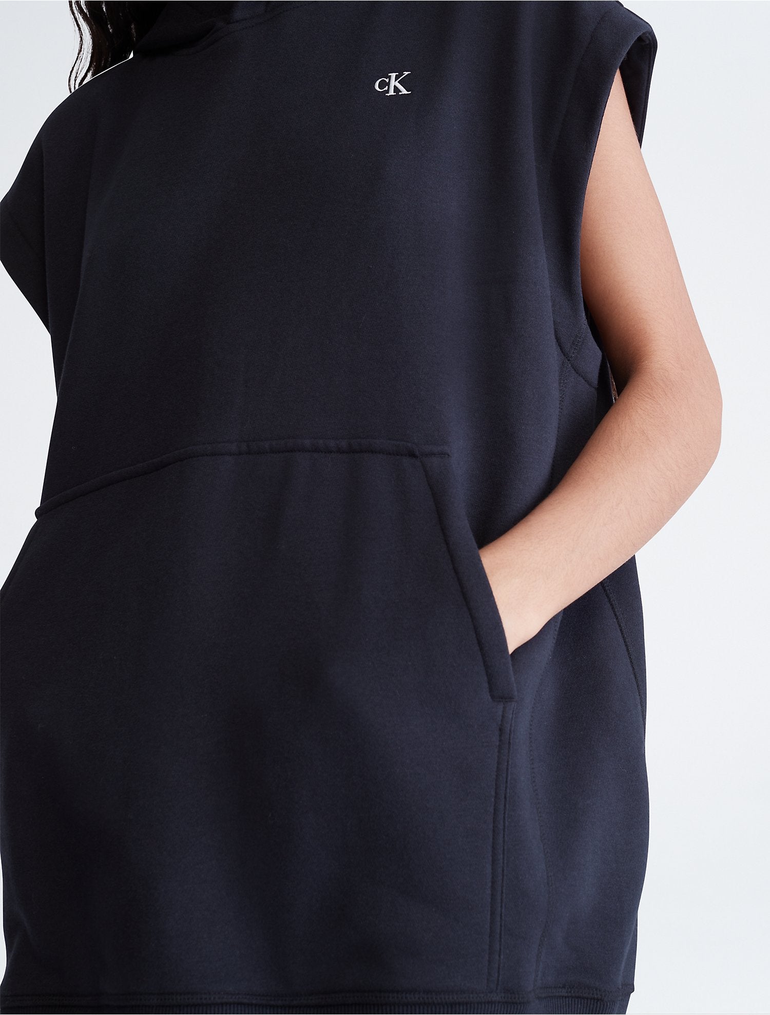 Calvin Klein Archive Logo Fleece Sweatshirt Dress - Women