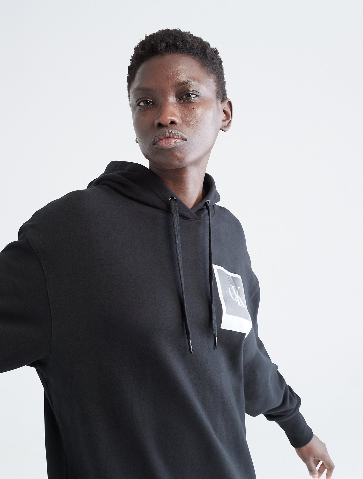 Calvin Klein Polaroid Logo Sweatshirt Dress - Women