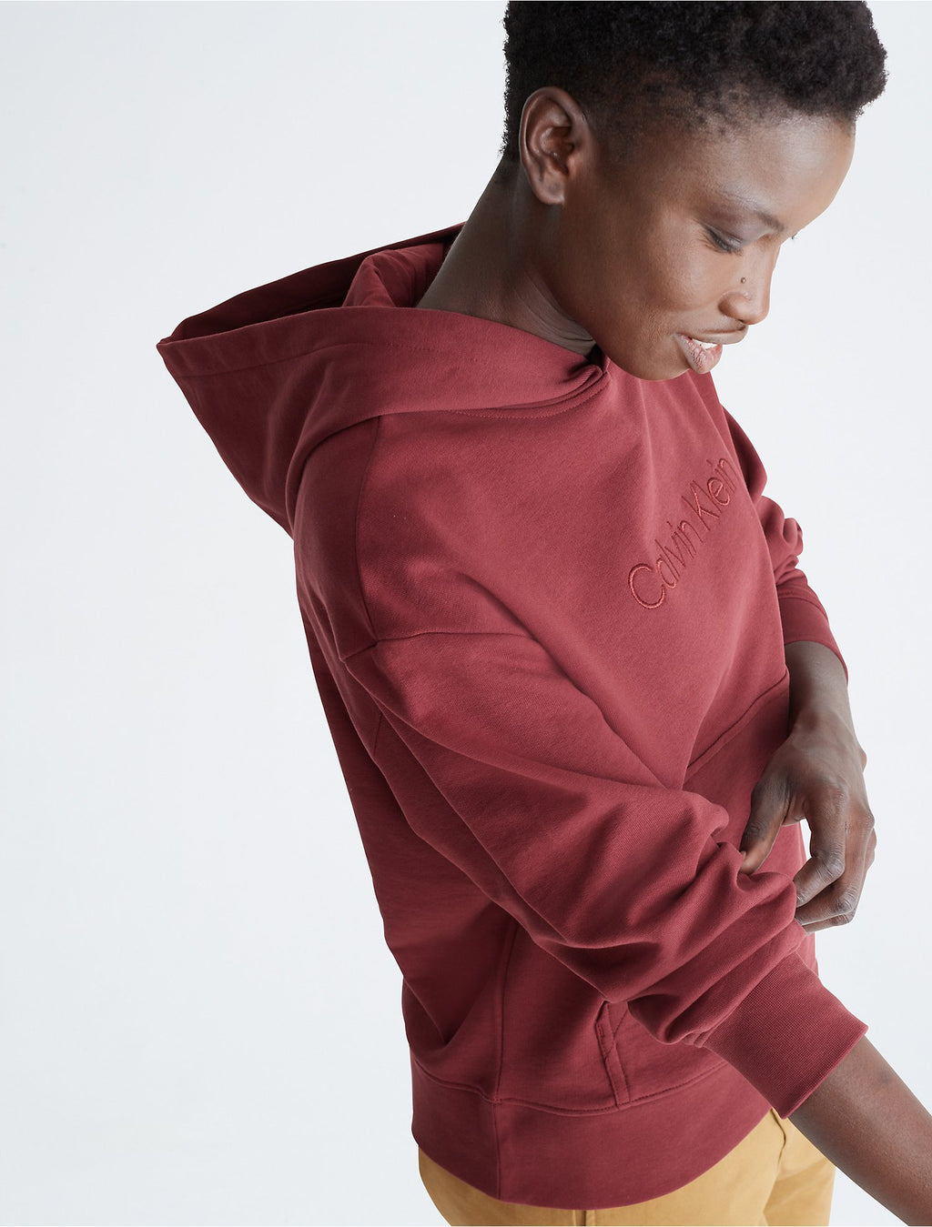 Calvin Klein Relaxed Fit Standard Logo Hoodie - Women