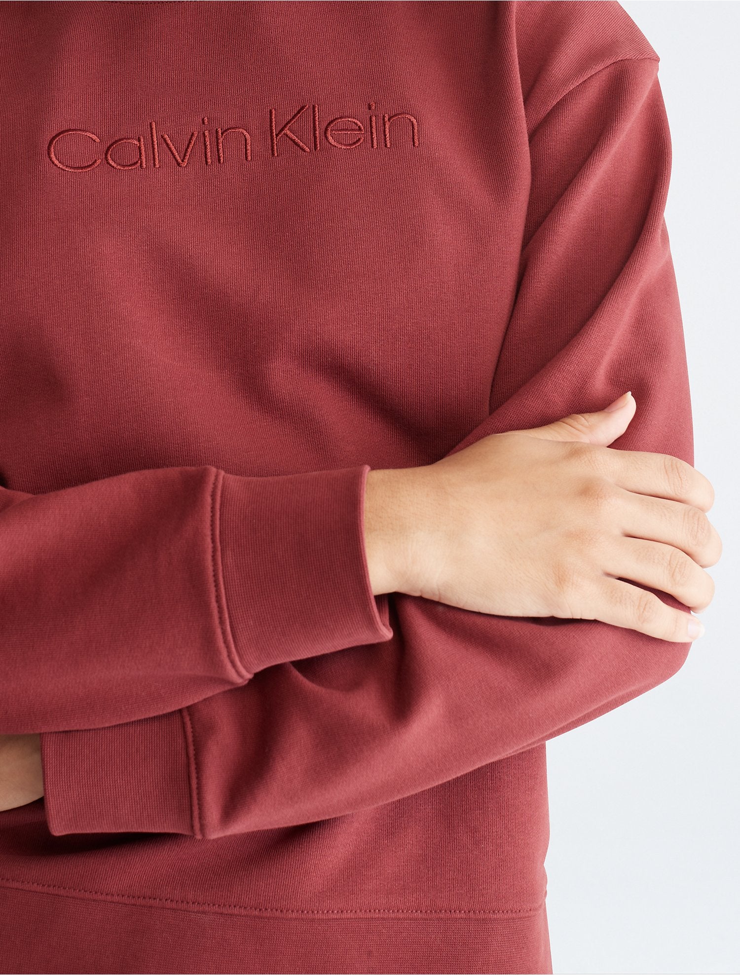 Calvin Klein Relaxed Fit Standard Logo Crewneck Sweatshirt - Women
