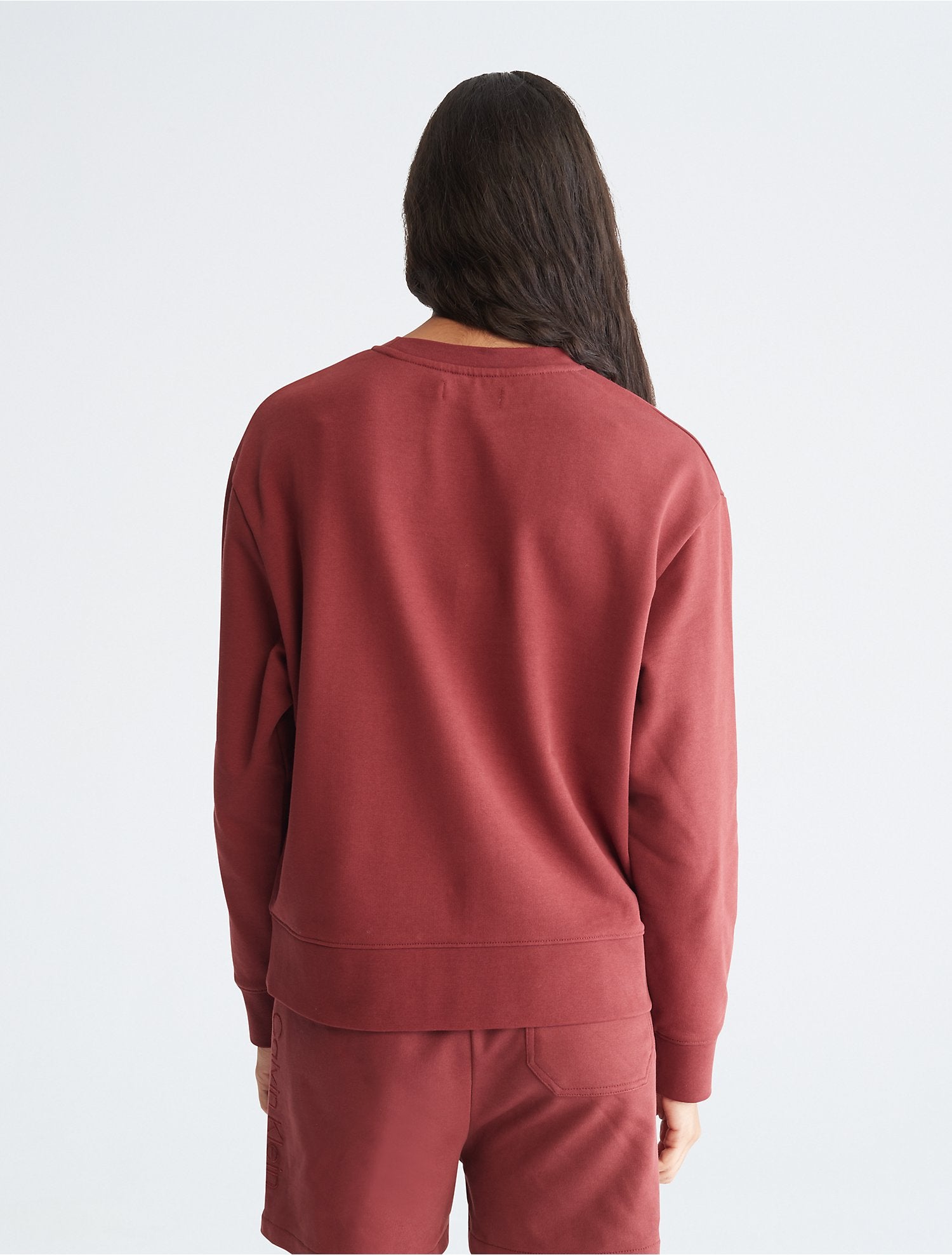 Calvin Klein Relaxed Fit Standard Logo Crewneck Sweatshirt - Women