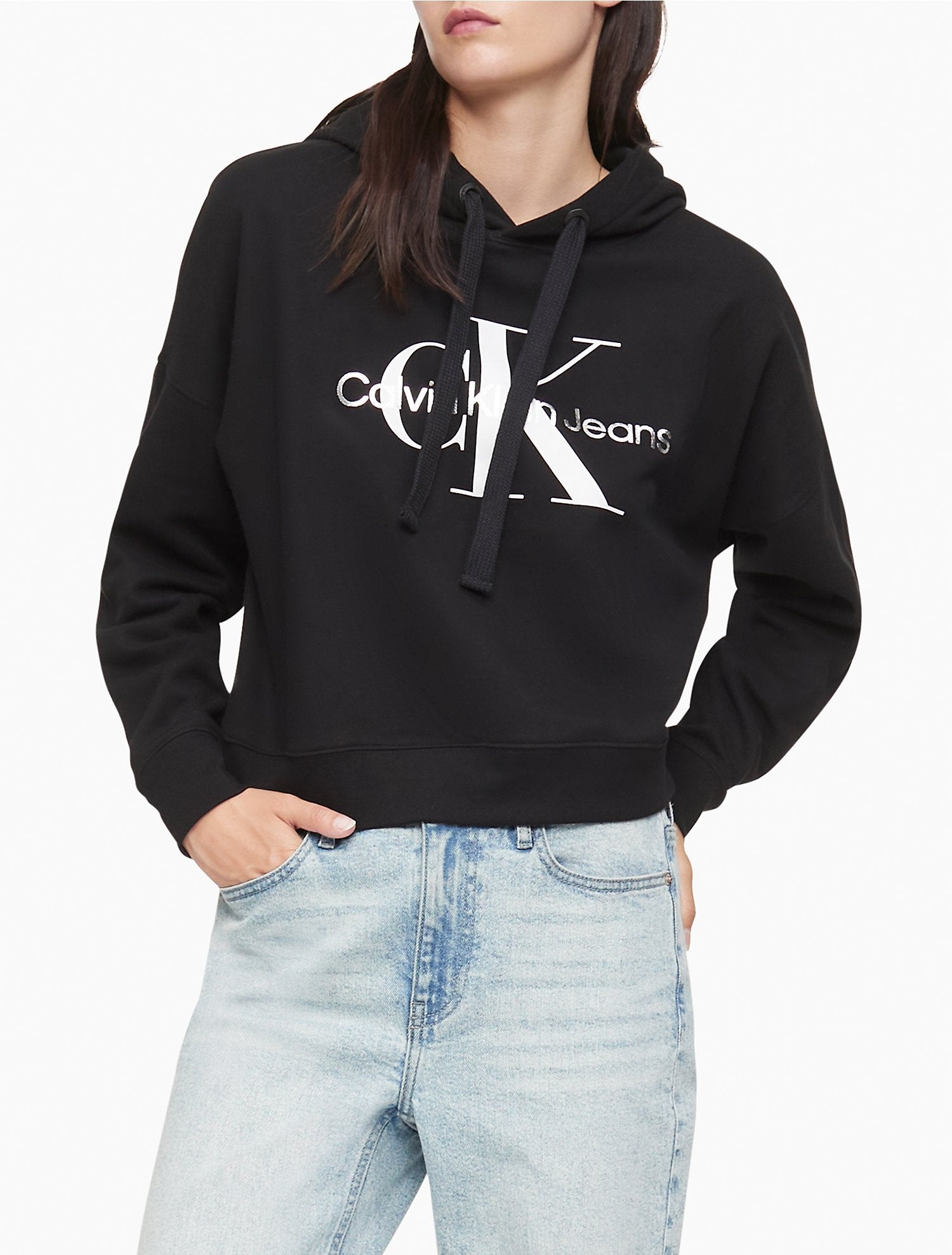 Calvin Klein Women Hoodies + Sweatshirts Black- Oshoplin