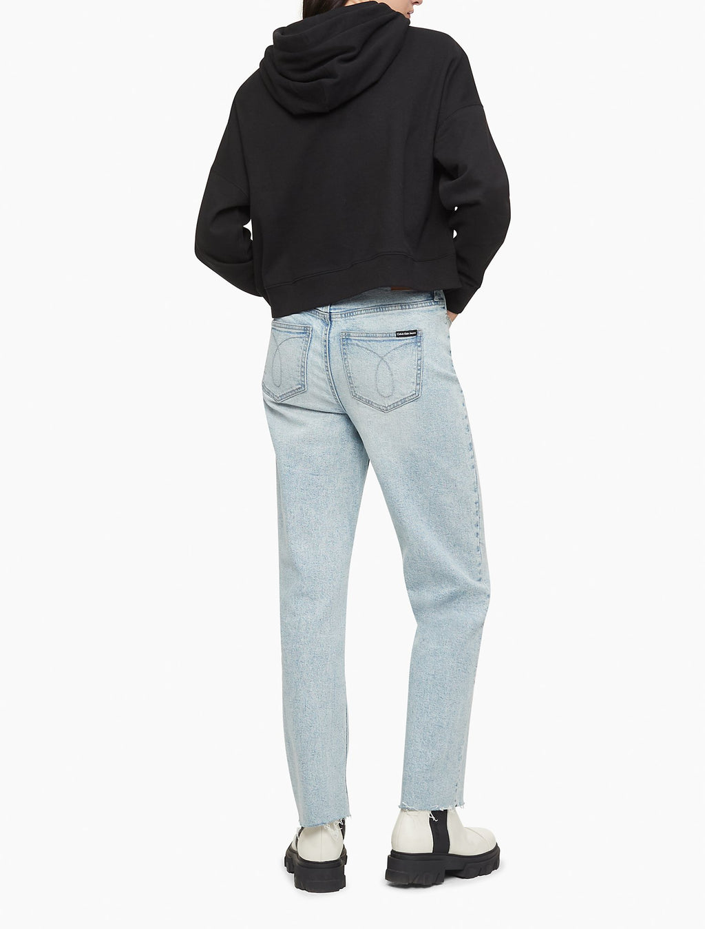 Calvin Klein Monogram Logo Cropped Hoodie - Women