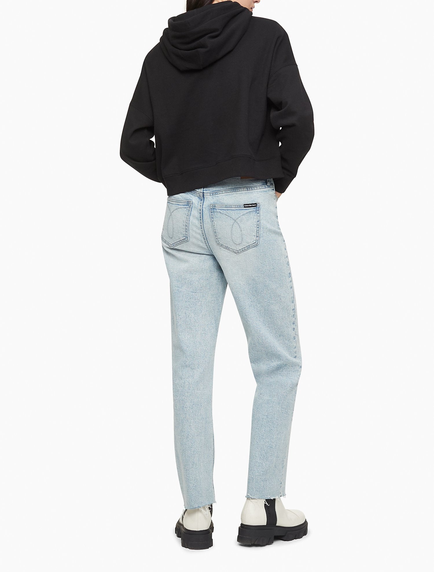 Calvin Klein Monogram Logo Cropped Hoodie - Women