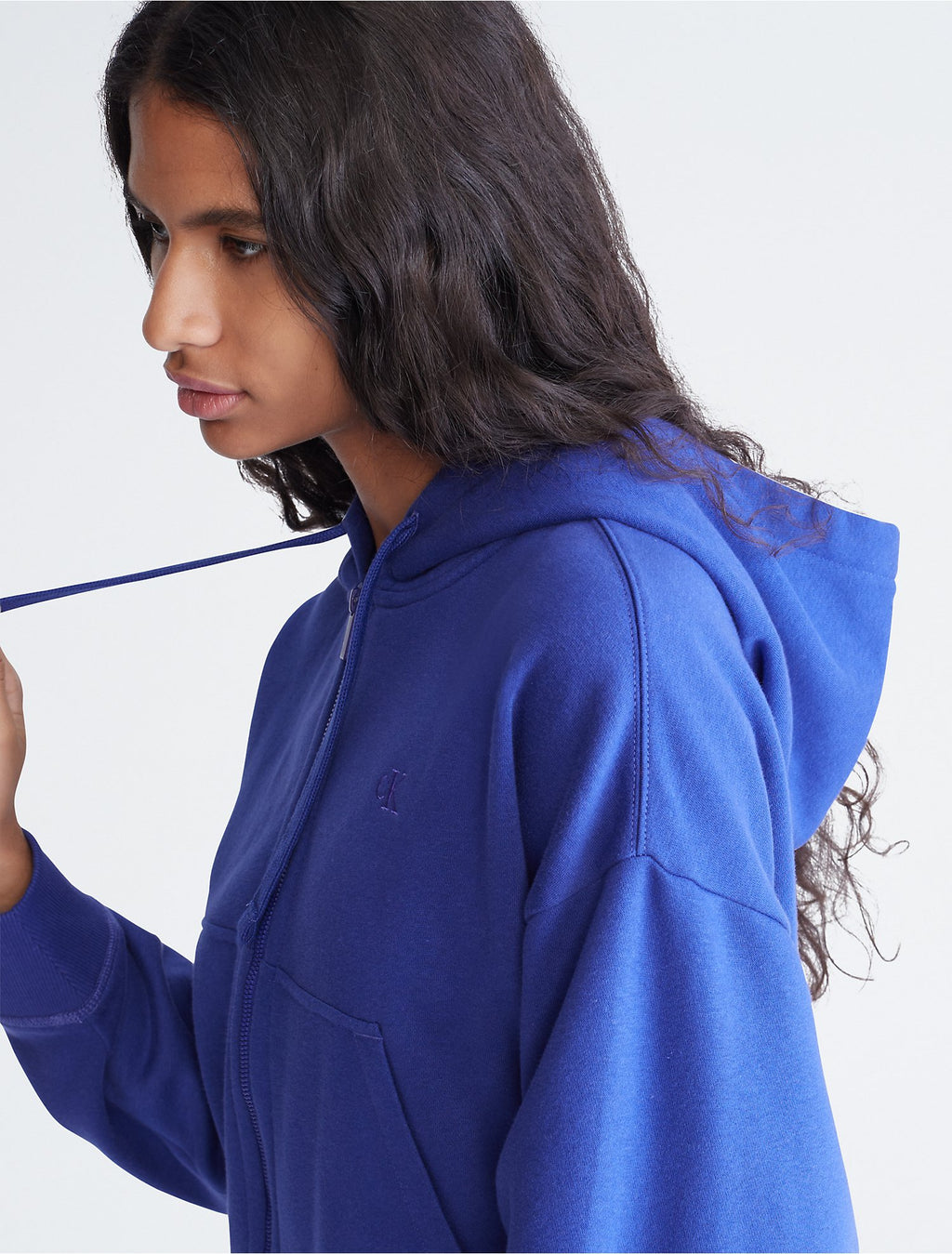 Calvin Klein Archive Logo Fleece Zip Hoodie - Women