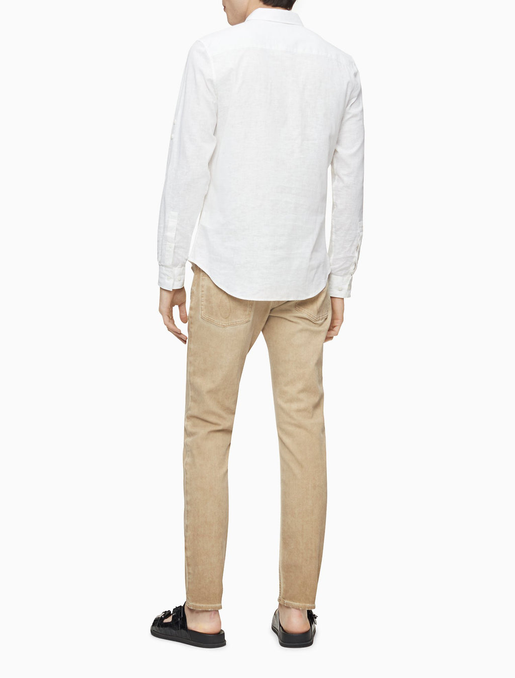Calvin Klein Stretch Linen Blend Button-Down Shirt - Men