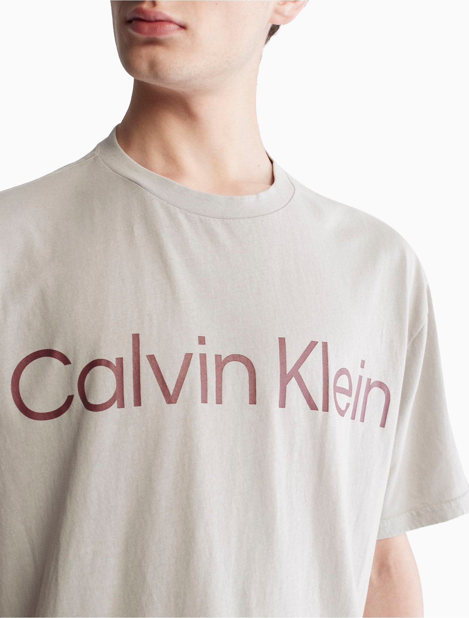 Calvin Klein Naturals Relaxed Fit Tea Dye Logo TShirt - Men