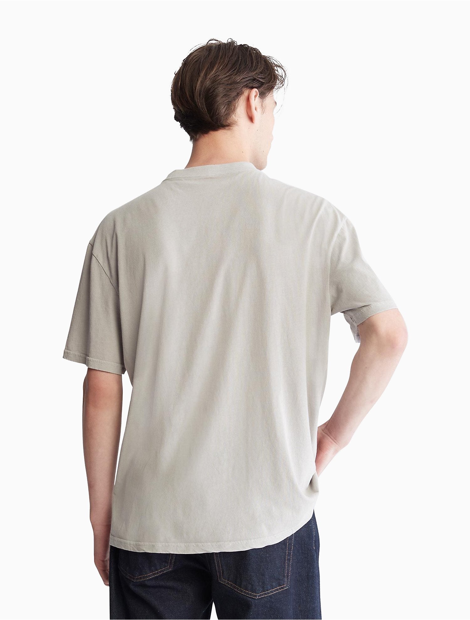 Calvin Klein Naturals Relaxed Fit Tea Dye Logo TShirt - Men