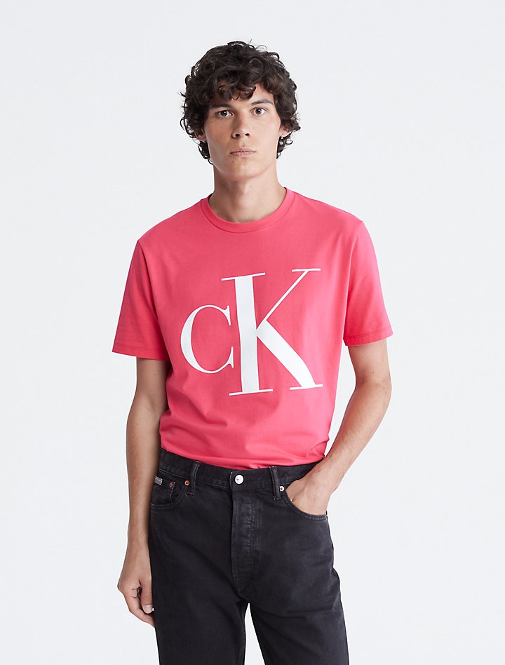 Calvin Klein Men's Circle Monogram Logo Crewneck T-Shirt, Brilliant White,  L: Buy Online at Best Price in Egypt - Souq is now