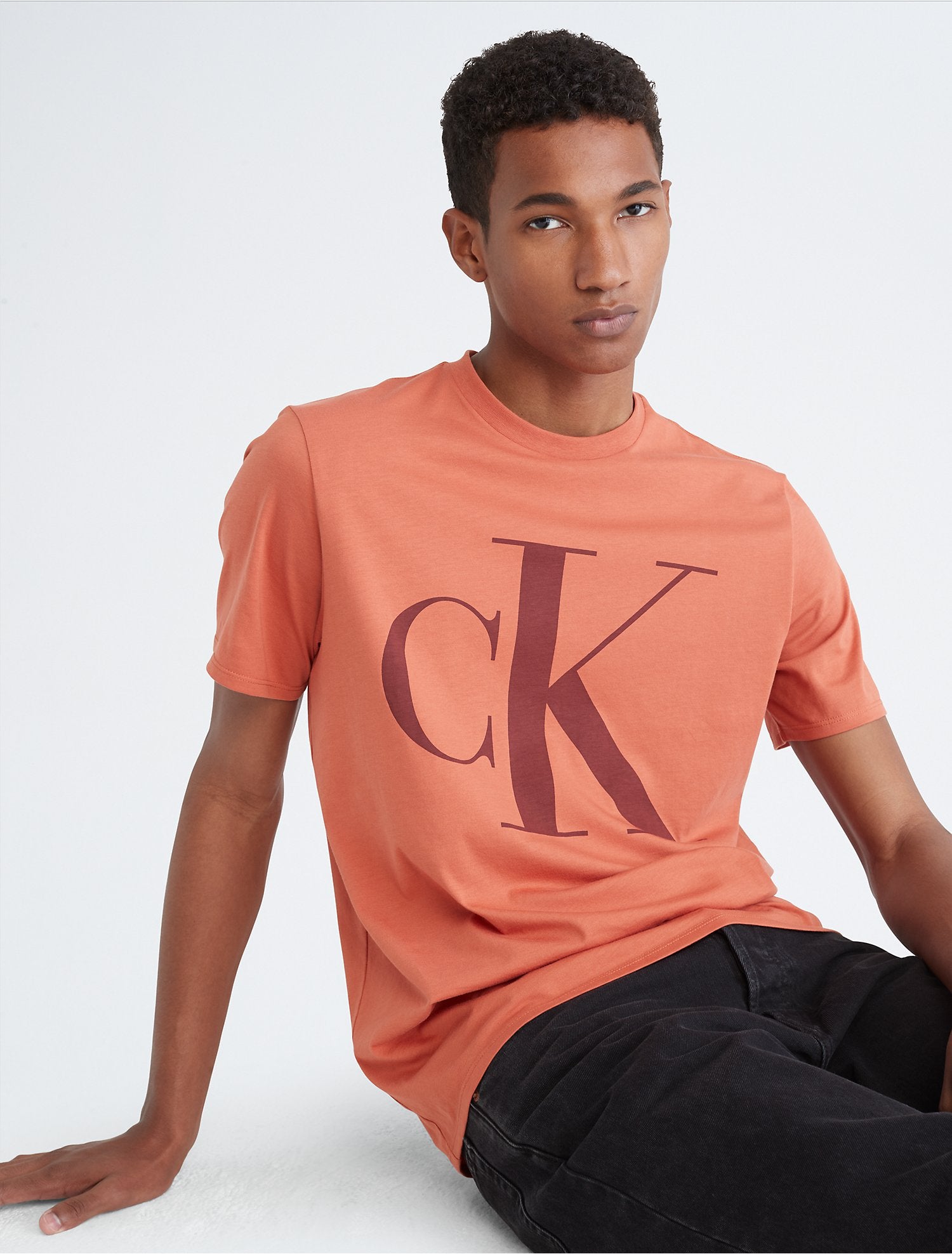 Calvin klein monogram logo crewneck sweatshir sale