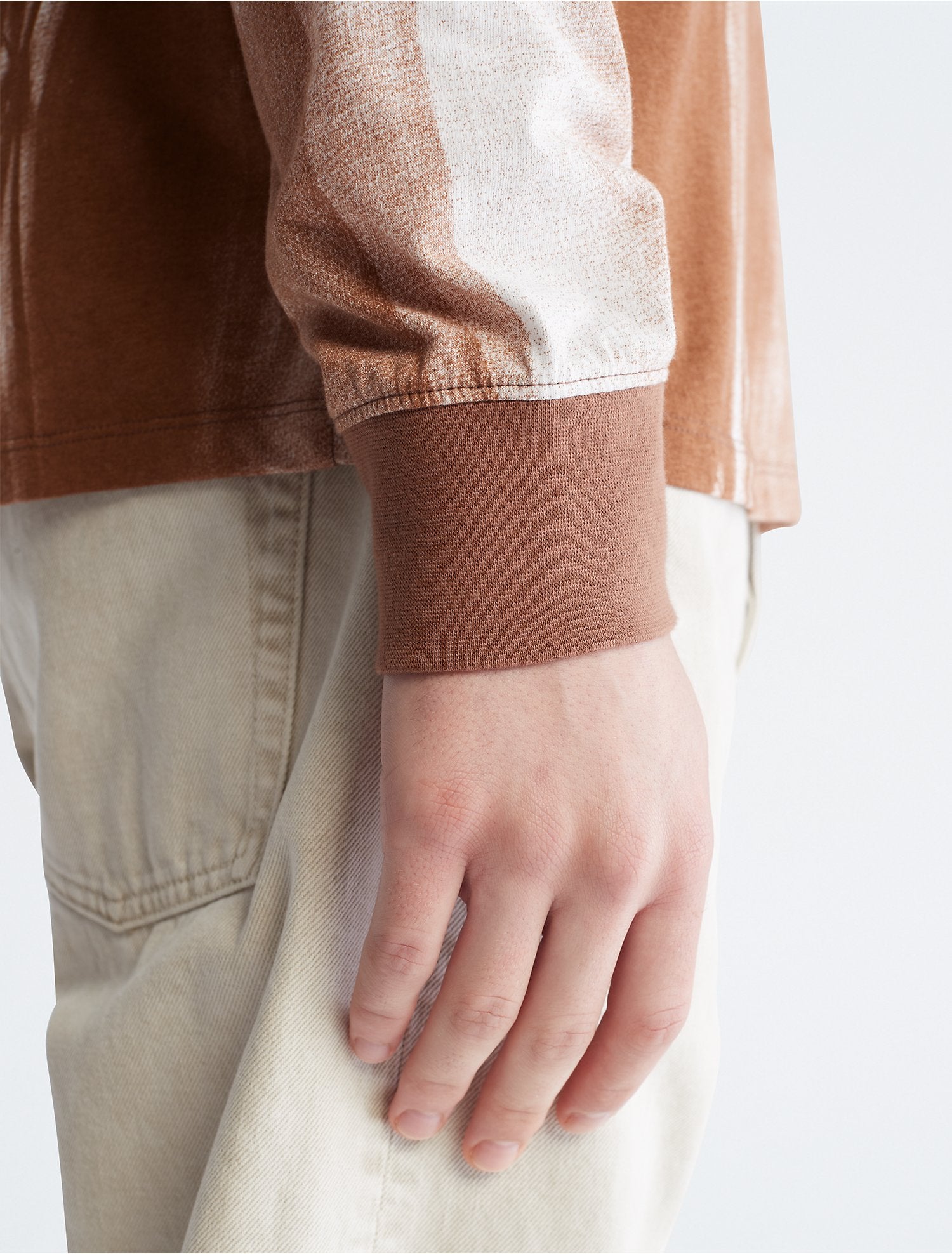 Calvin Klein Naturals Printed Crewneck Long Sleeve Tee - Men