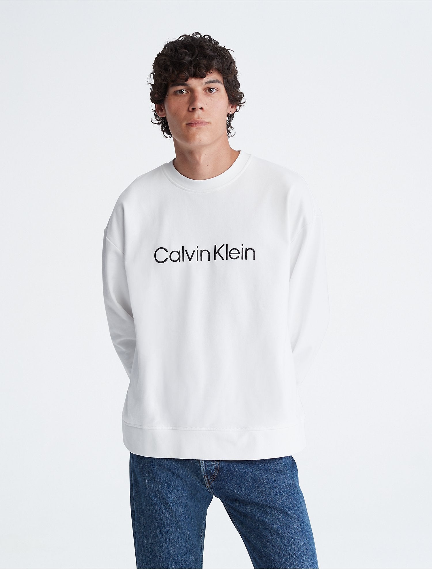 Calvin Klein Men Hoodies + Sweatshirts Brilliant White- Oshoplin
