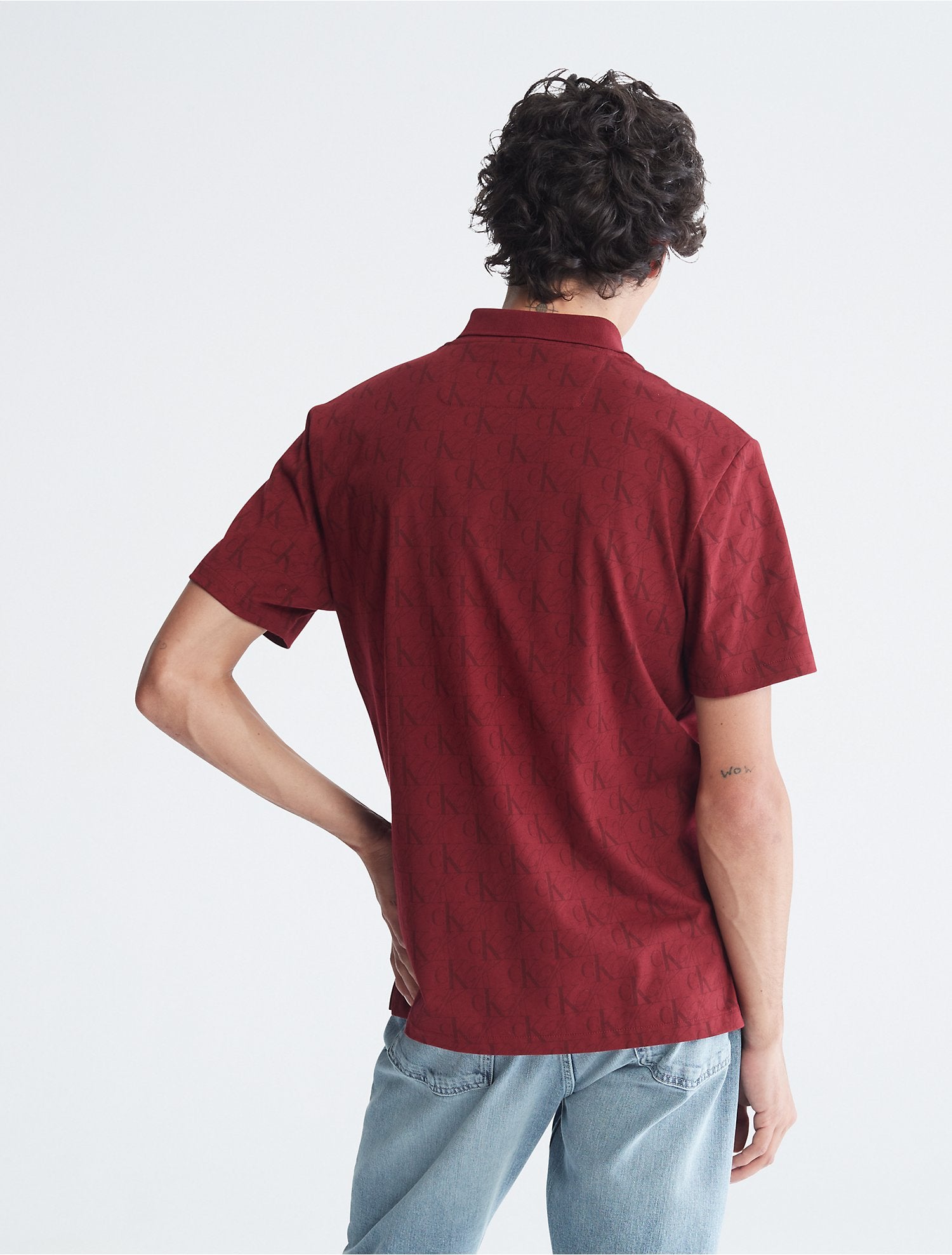 Calvin Klein Smooth Cotton Doorstep Logo Polo Shirt - Men