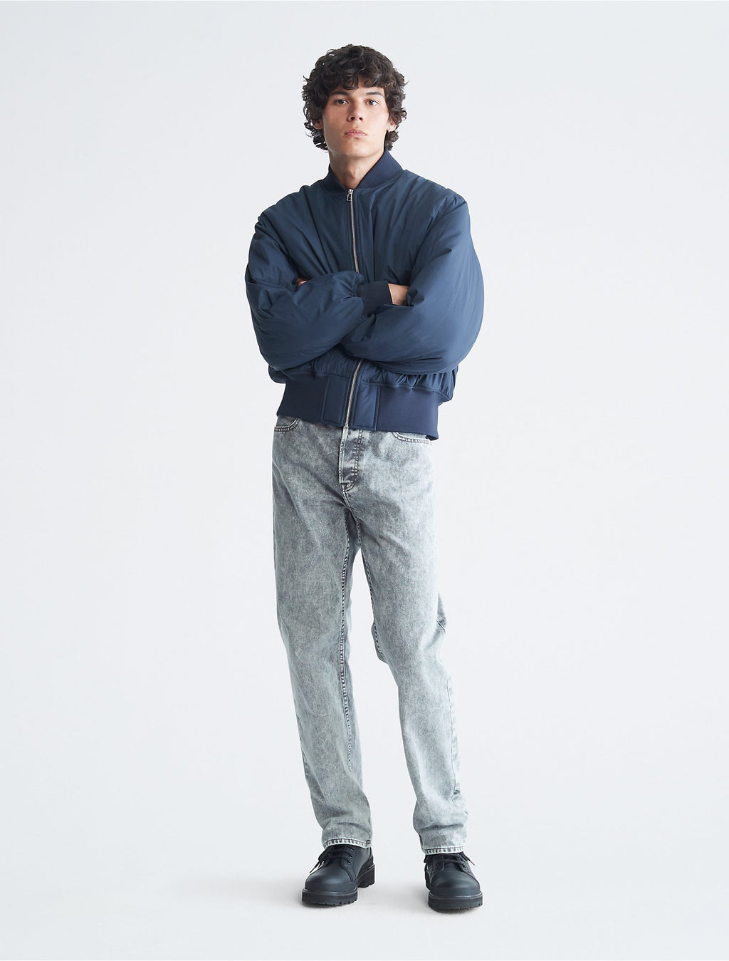 Calvin Klein Matte Zip Bomber Jacket - Men