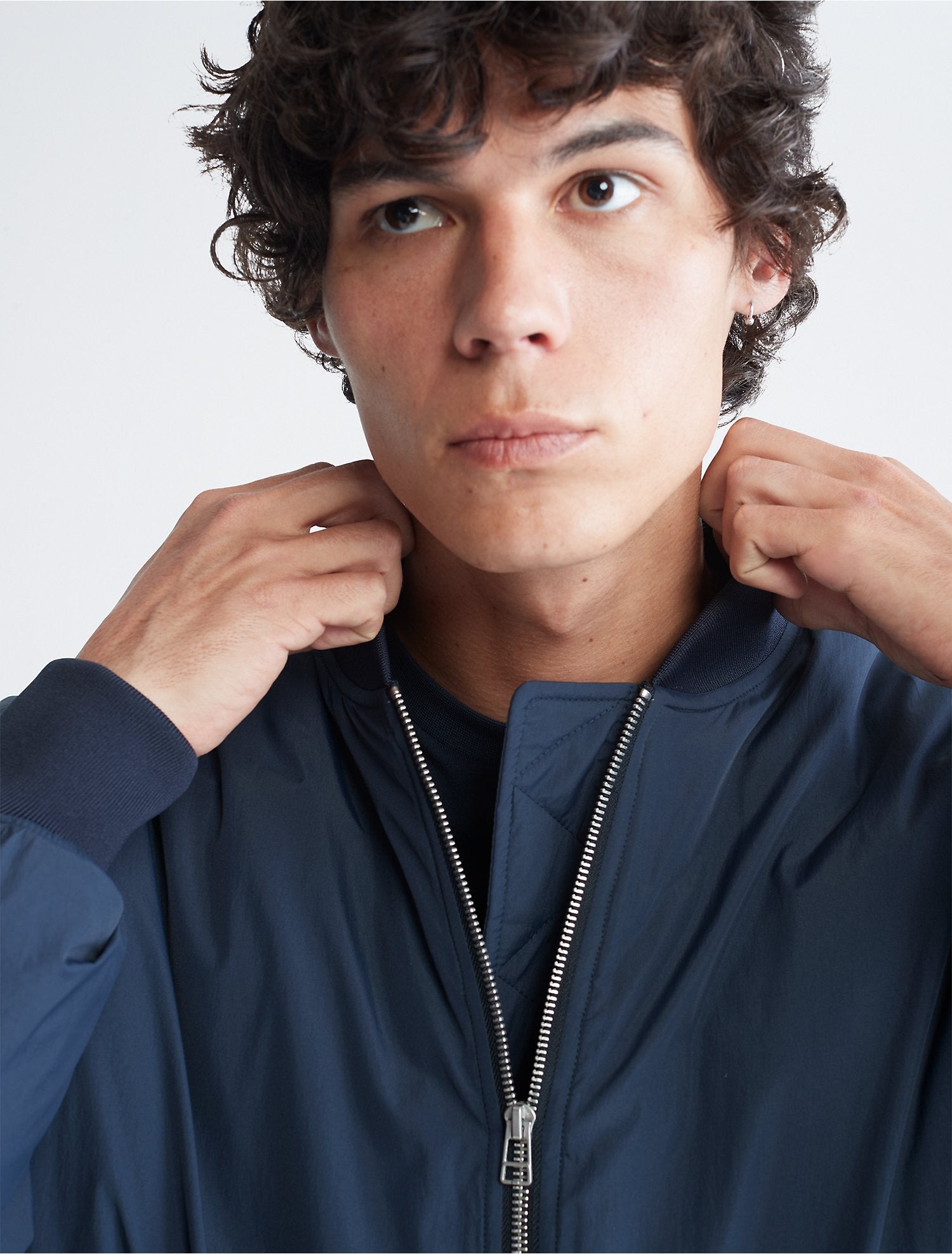 Calvin Klein Matte Zip Bomber Jacket - Men