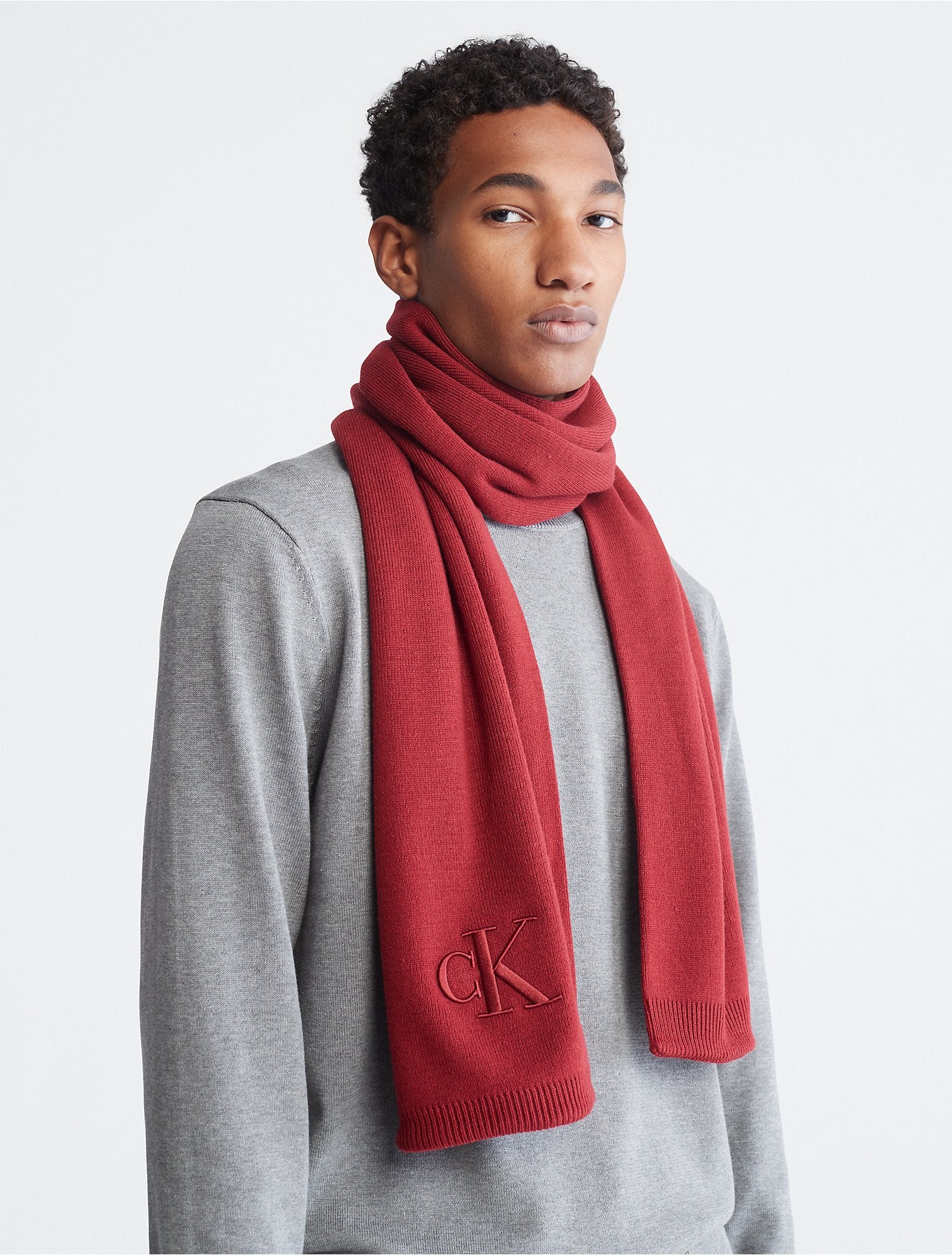 Calvin Klein Monogram Logo Scarf - Men