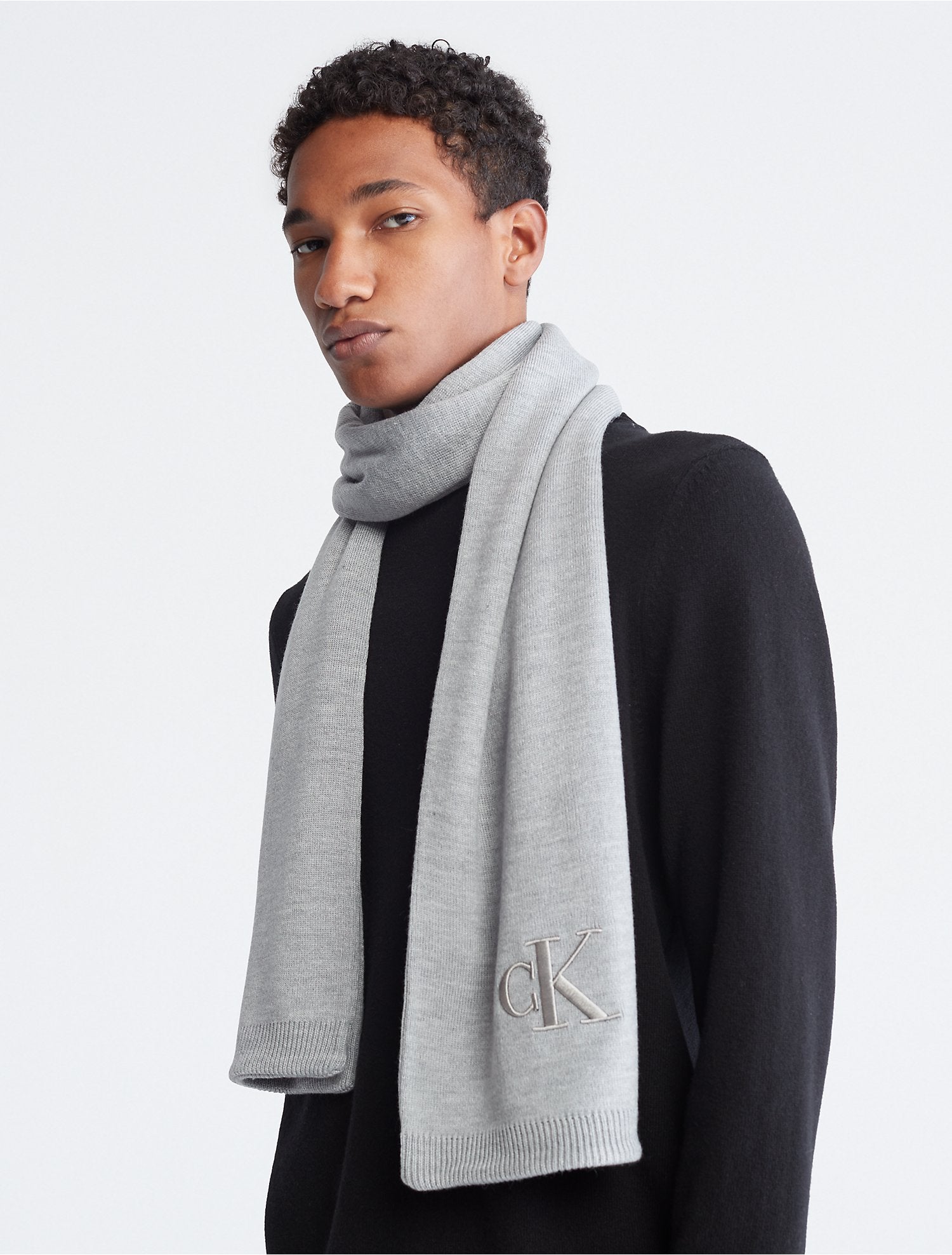 Calvin Klein Monogram Logo Scarf - Men