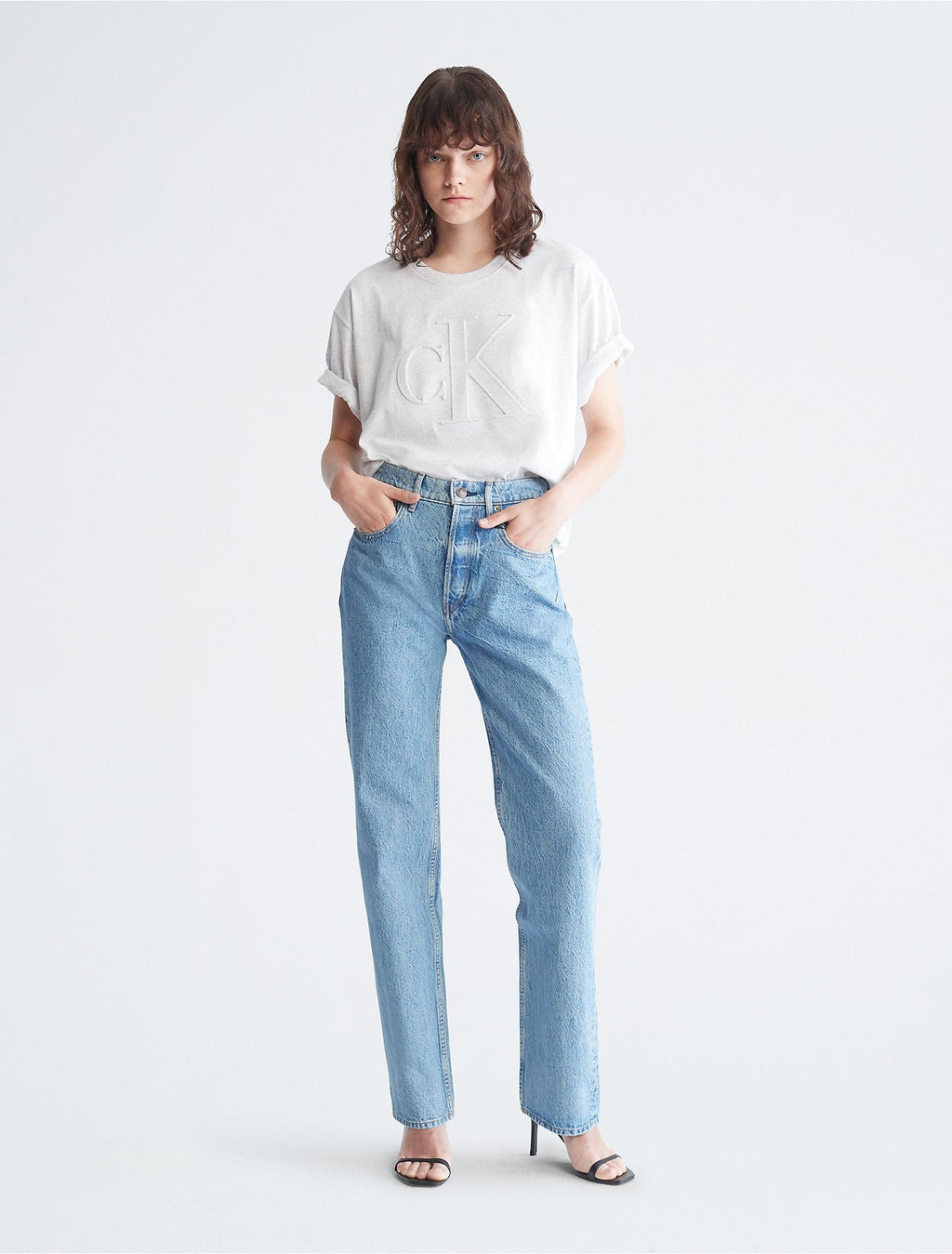 Calvin Klein Women T-Shirts Optic Heather- Oshoplin