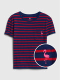 GAP Boys T-Shirts Navy Red Stripe - Oshoplin