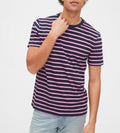 GAP Men T-Shirts Navy Pink Stripe - Oshoplin