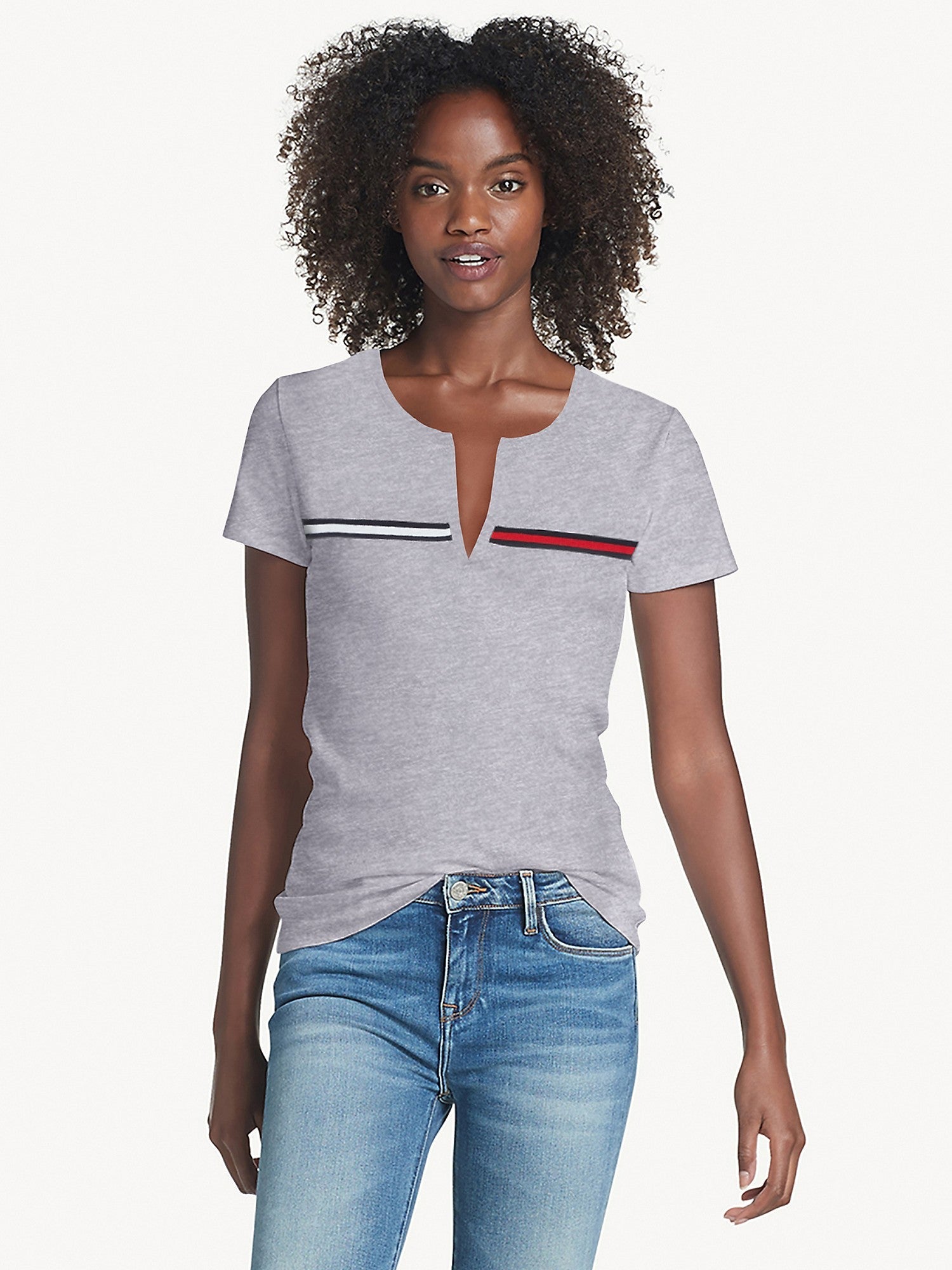 Tommy Hilfiger Women T-Shirts Grey Heather- Oshoplin