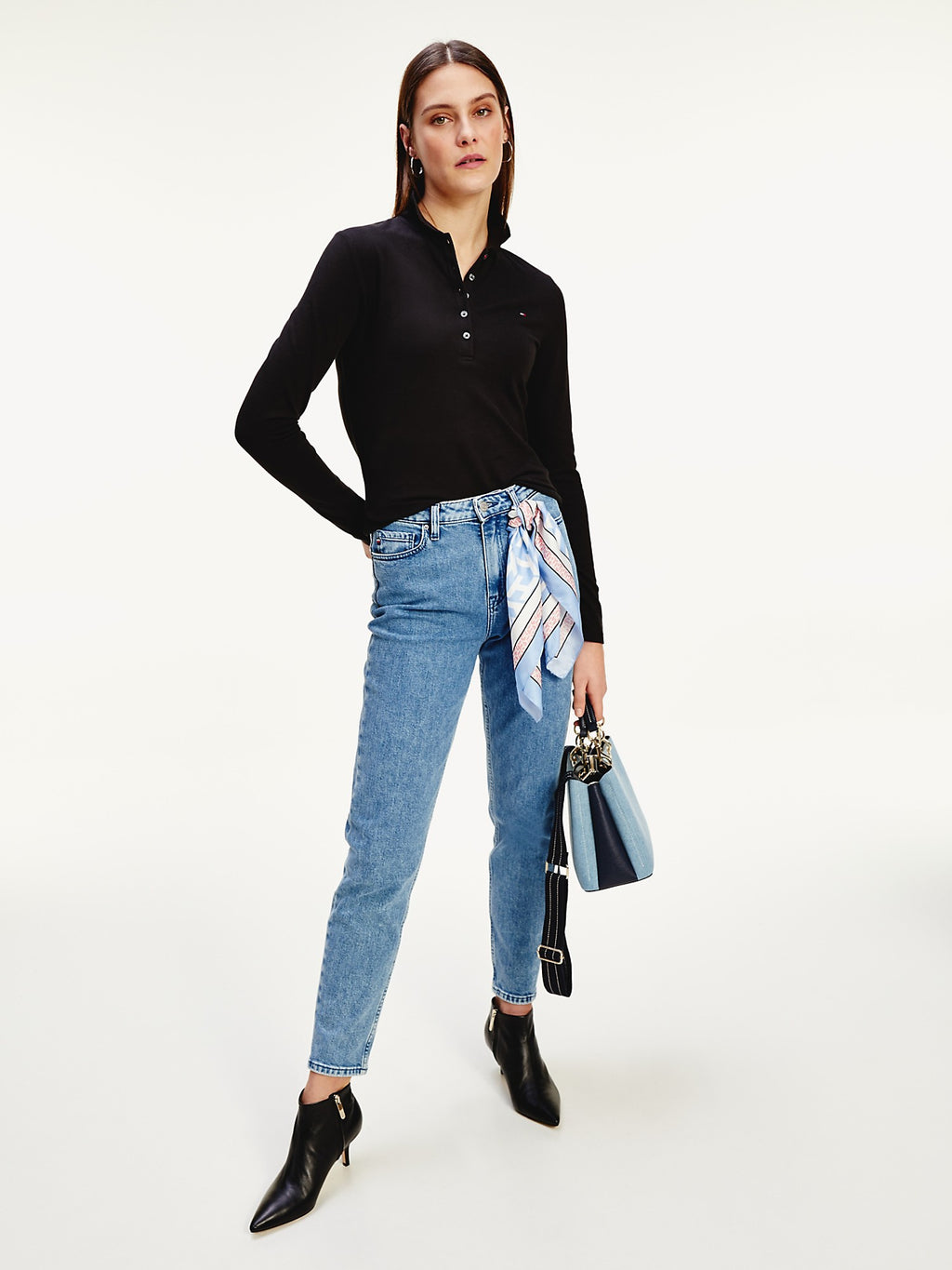 Tommy Hilfiger Slim Fit Long-Sleeve Polo - Women