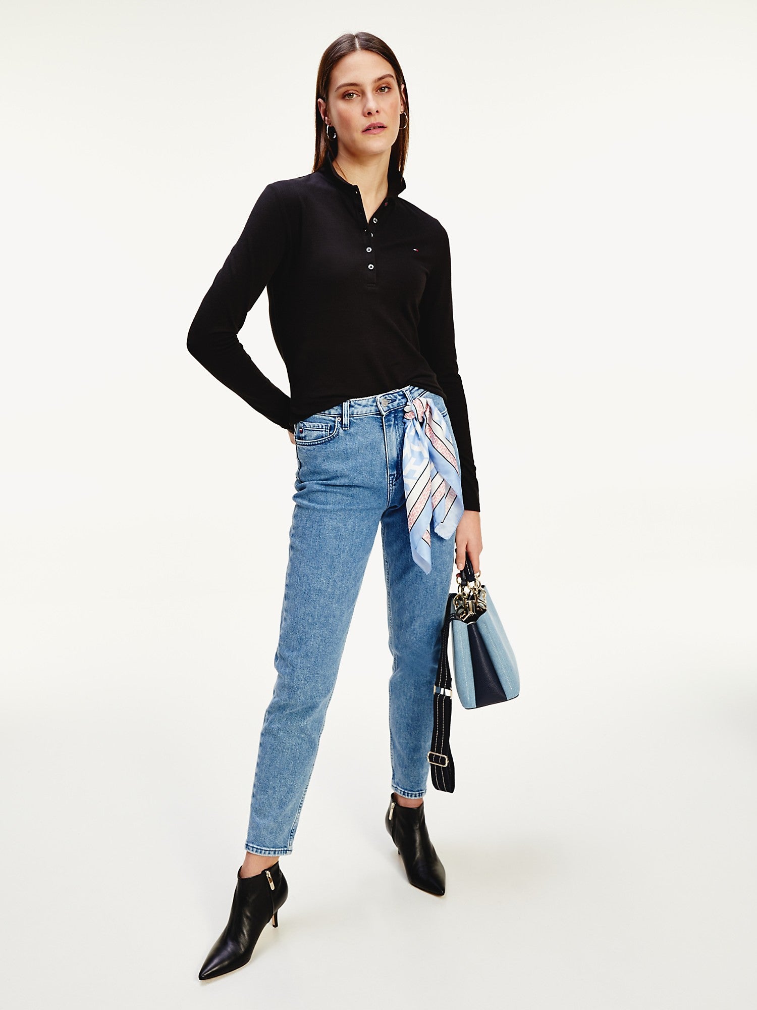 Tommy Hilfiger Slim Fit Long-Sleeve Polo - Women