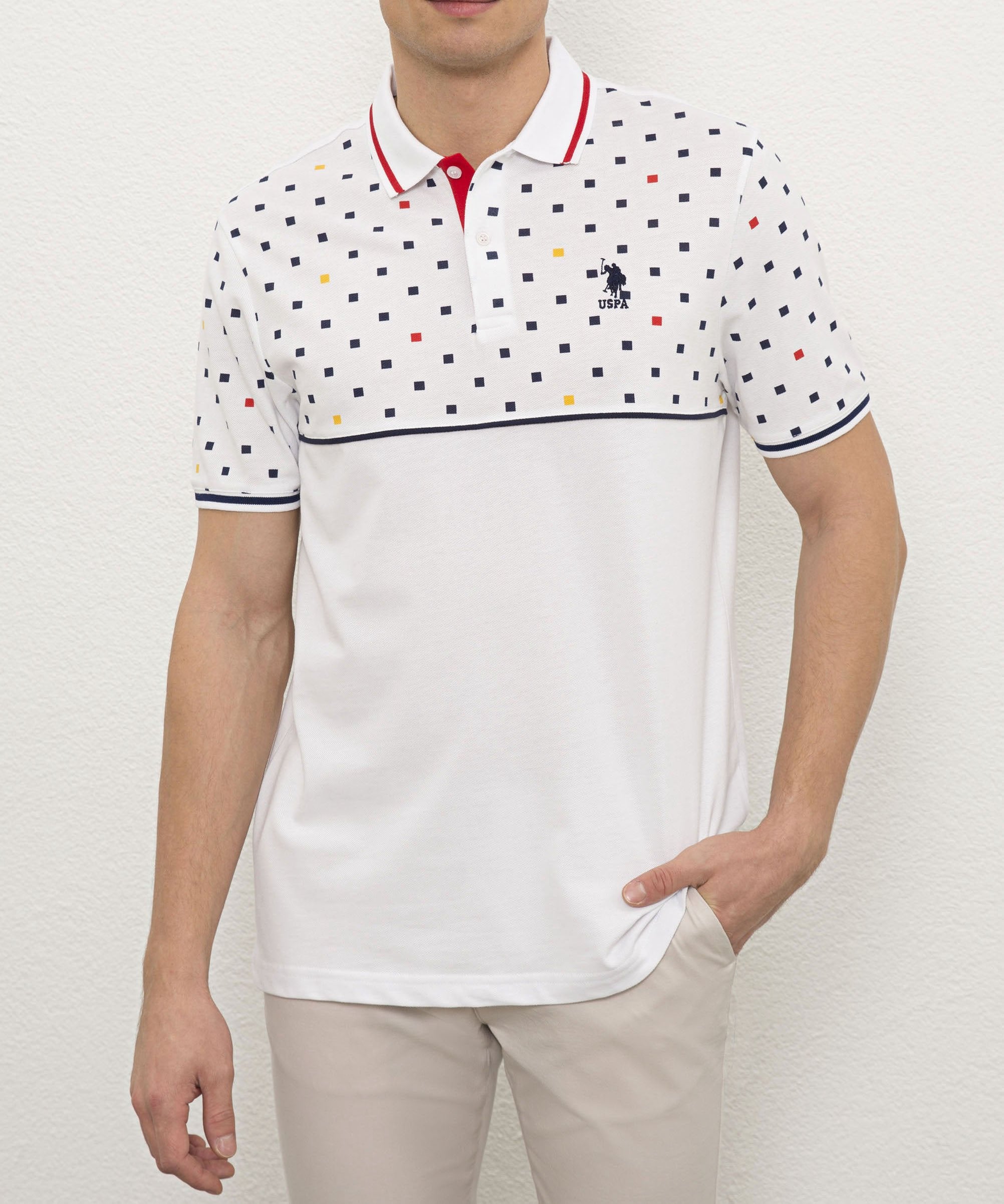 US Polo Assn. Men Polo Shirts White - Oshoplin