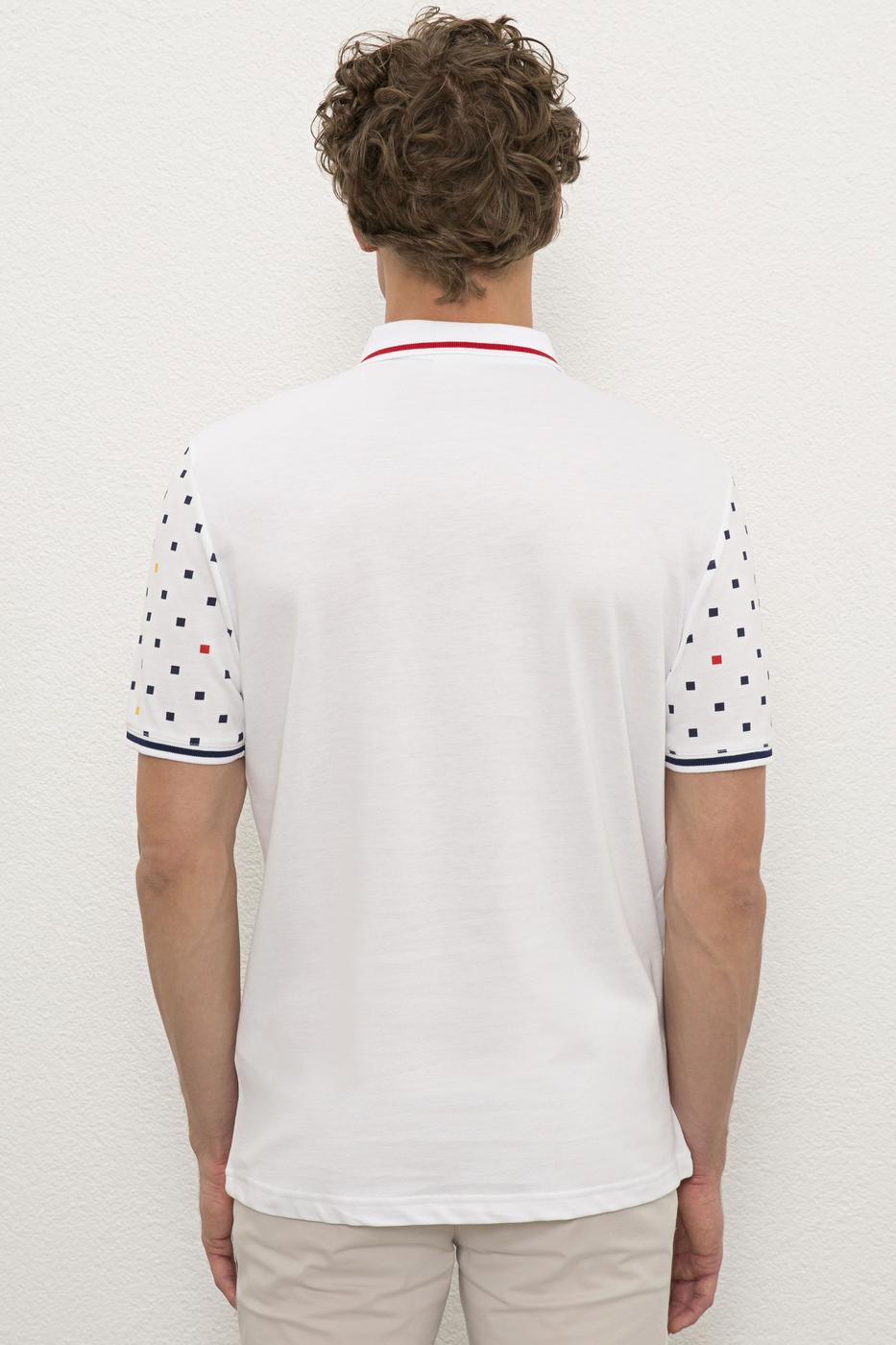 US Polo Assn. Fashion Square Print Small Logo Polo Shirt - Men