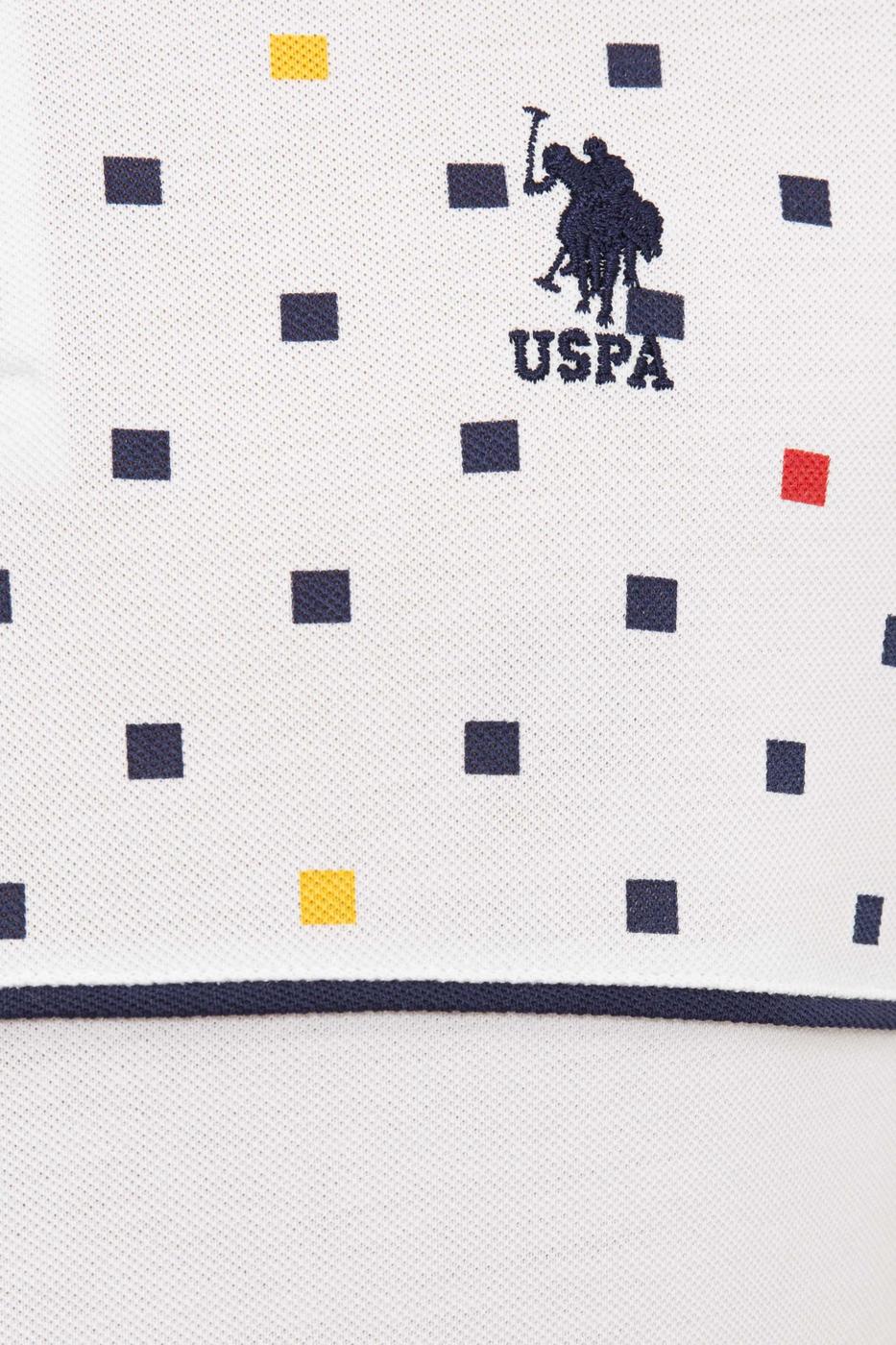 US Polo Assn. Fashion Square Print Small Logo Polo Shirt - Men