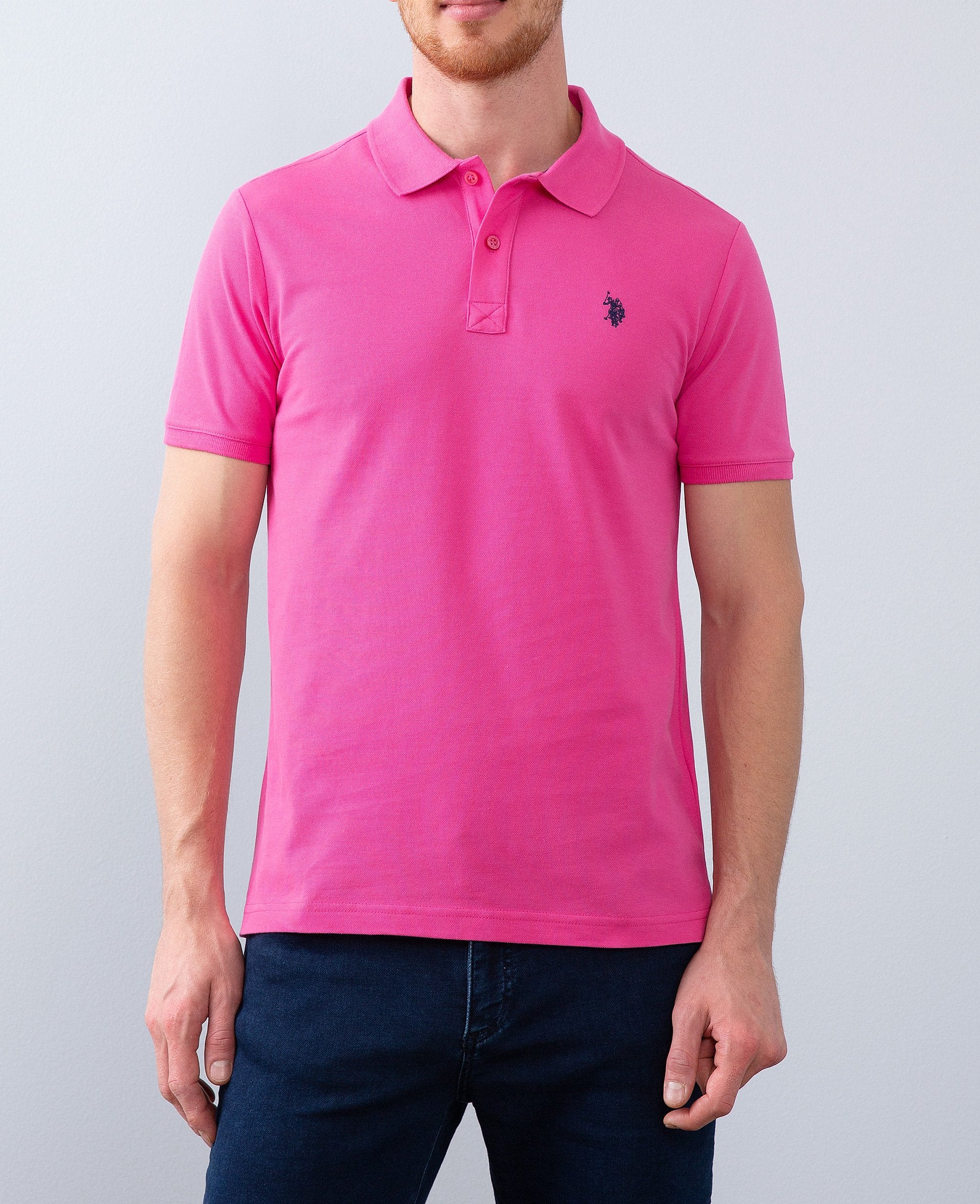 US Polo Assn. Men Polo Shirts Pink - Oshoplin