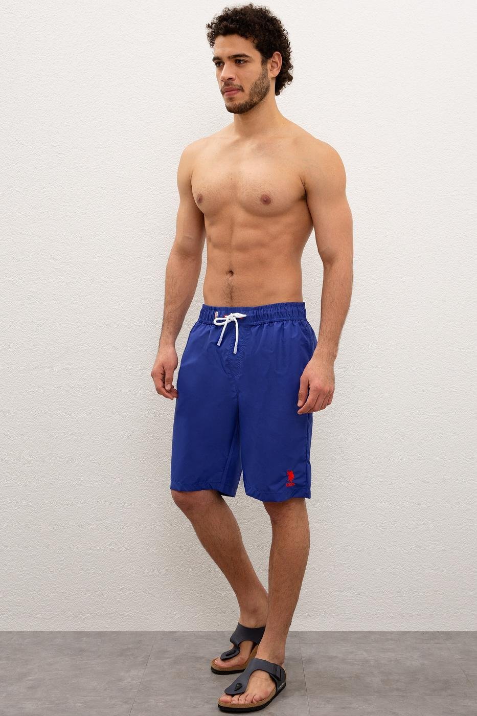 US Polo Assn. Long Swim Short USPA Logo - Men