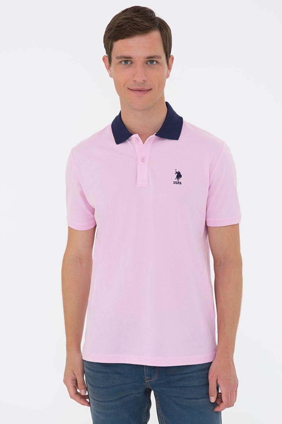 US Polo Assn. Men Polo Shirts Pink- Oshoplin