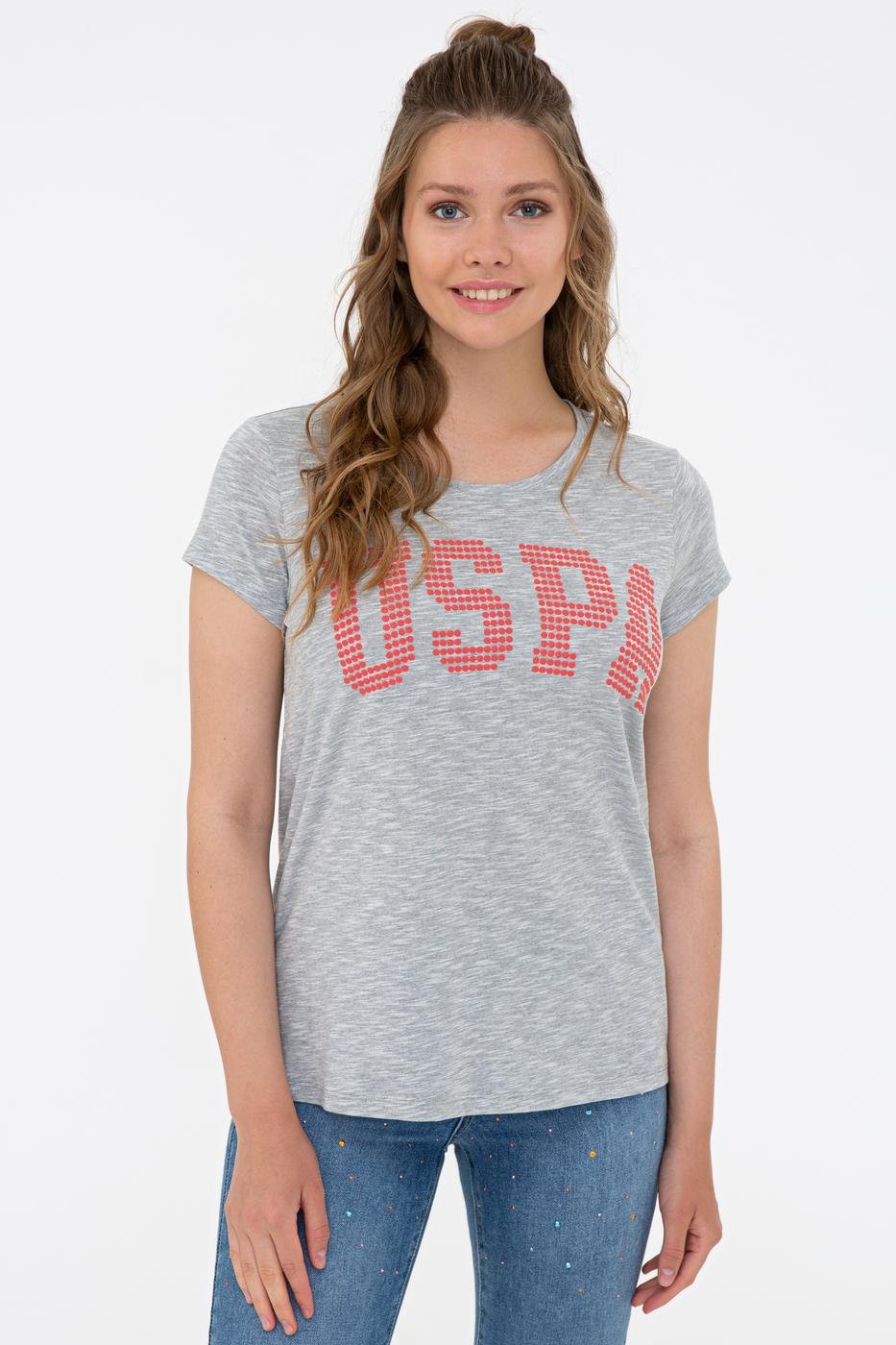 US Polo Assn. Women T-Shirts Grey- Oshoplin