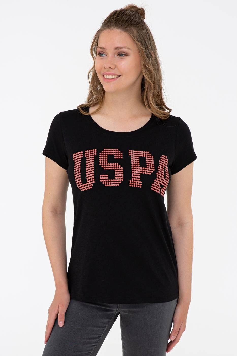 US Polo Assn. Women T-Shirts Black- Oshoplin