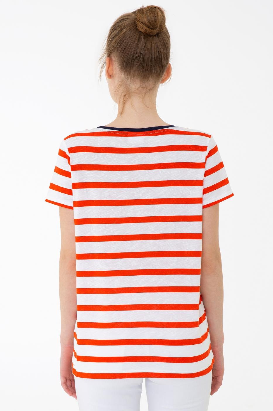 US Polo Assn. Crew Neck T-Shirt Logo Strips - Women