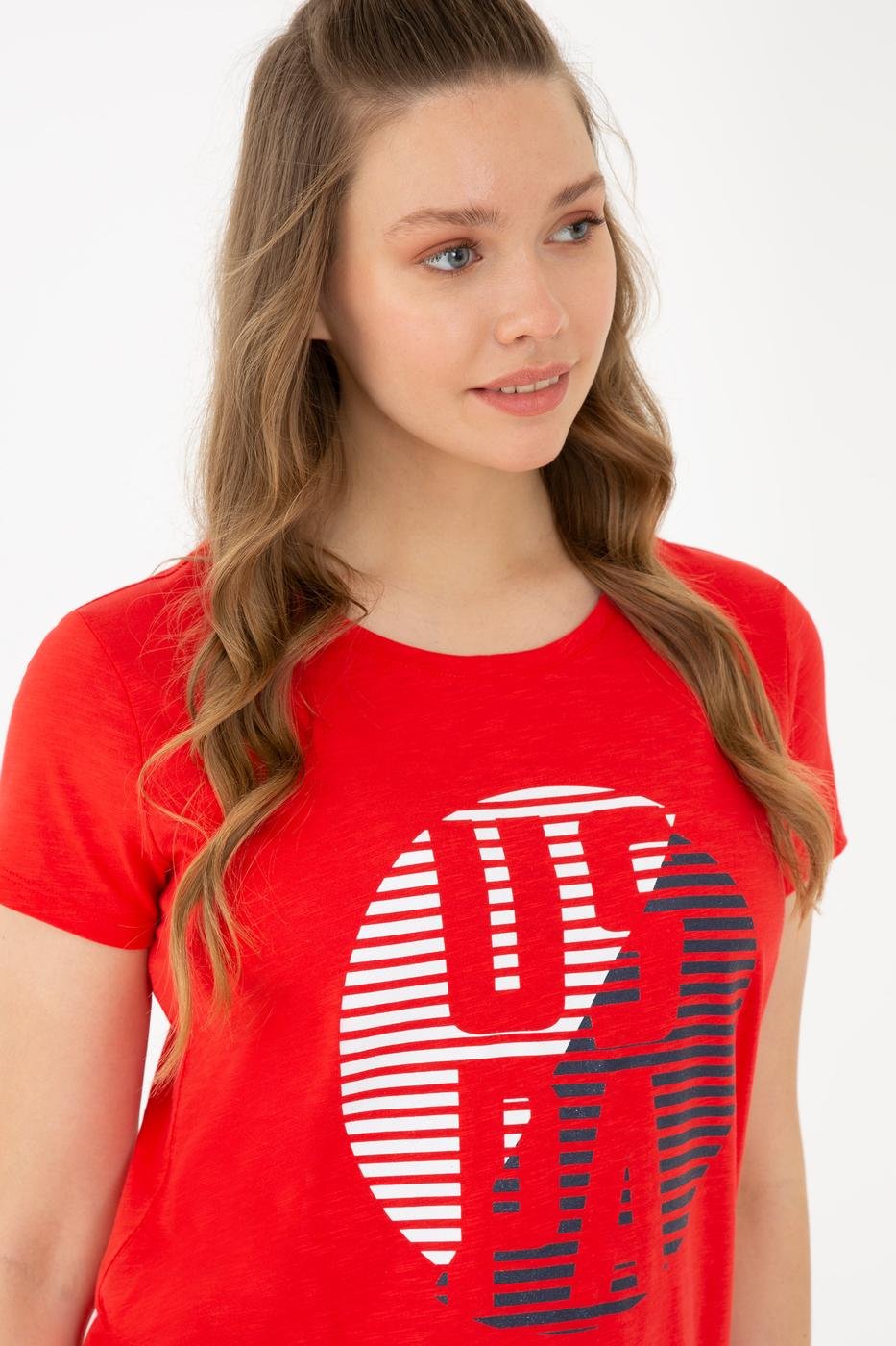 US Polo Assn. Crew Neck T-Shirt USPA Strips - Women