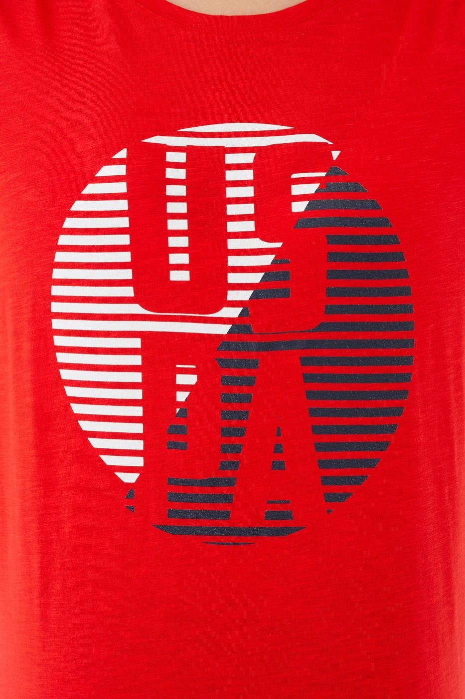 US Polo Assn. Crew Neck T-Shirt USPA Strips - Women