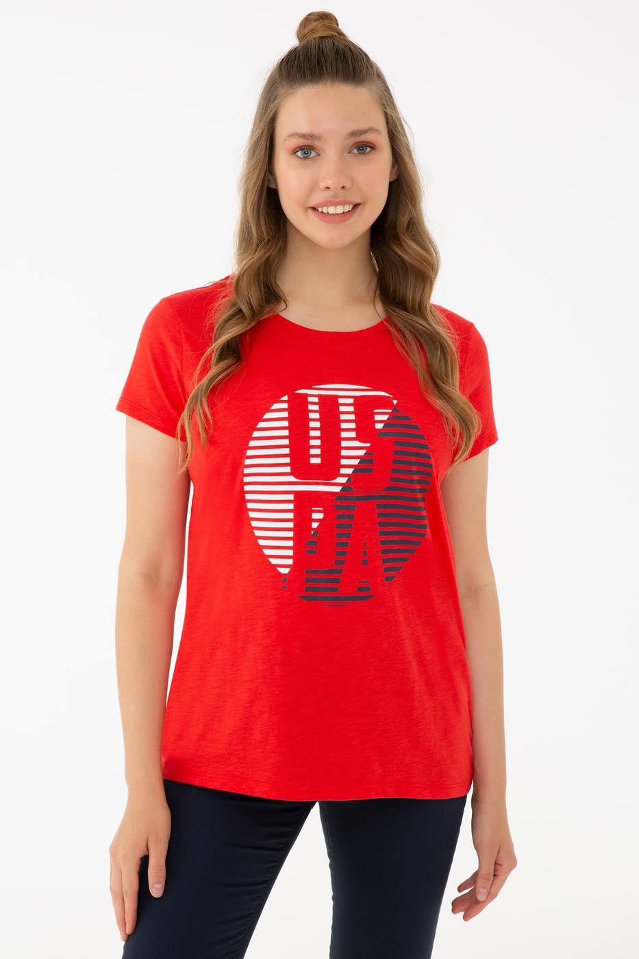 US Polo Assn. Women T-Shirts Red- Oshoplin
