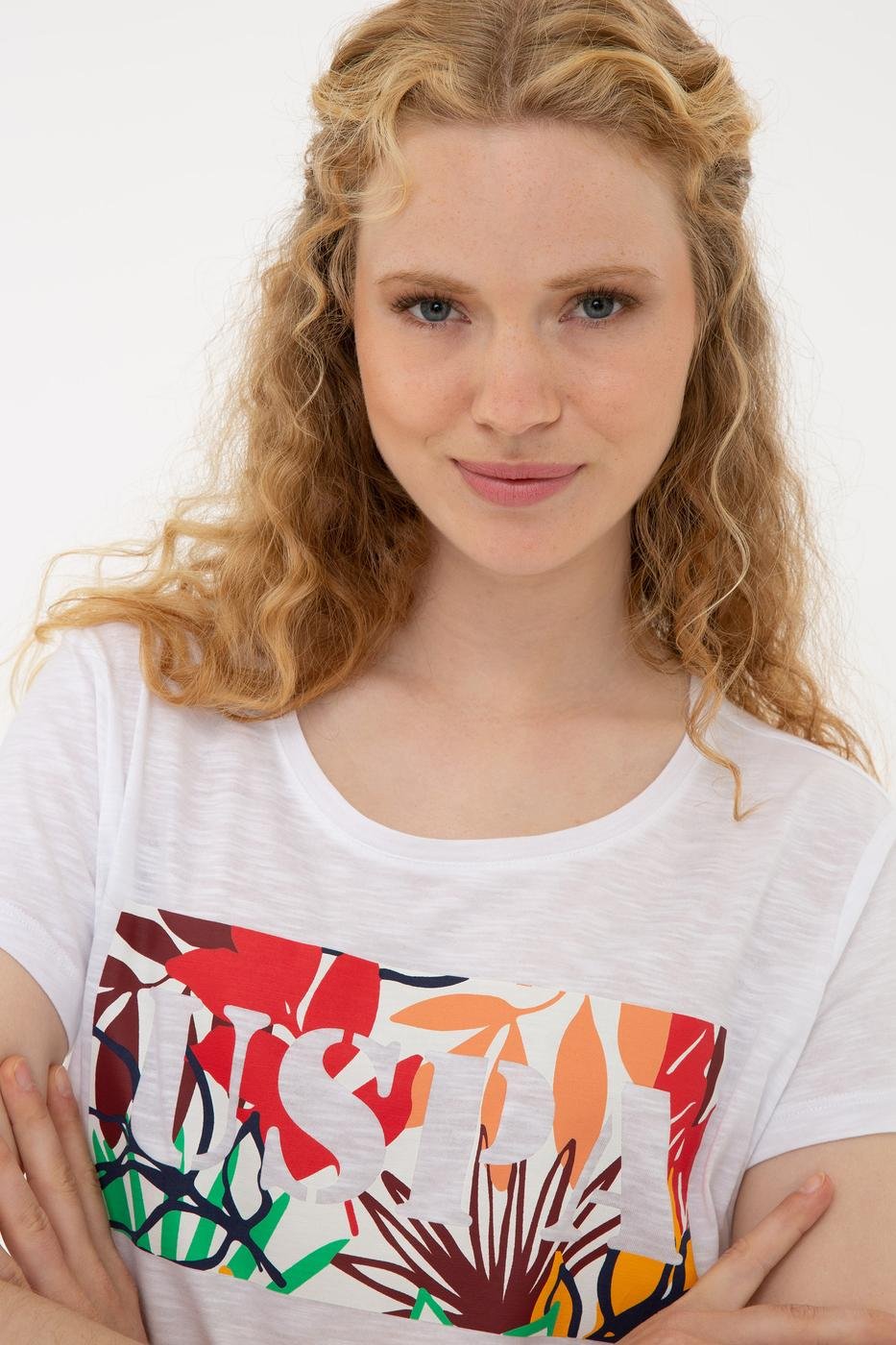 US Polo Assn. Crew Neck T-Shirt Colorful USPA - Women