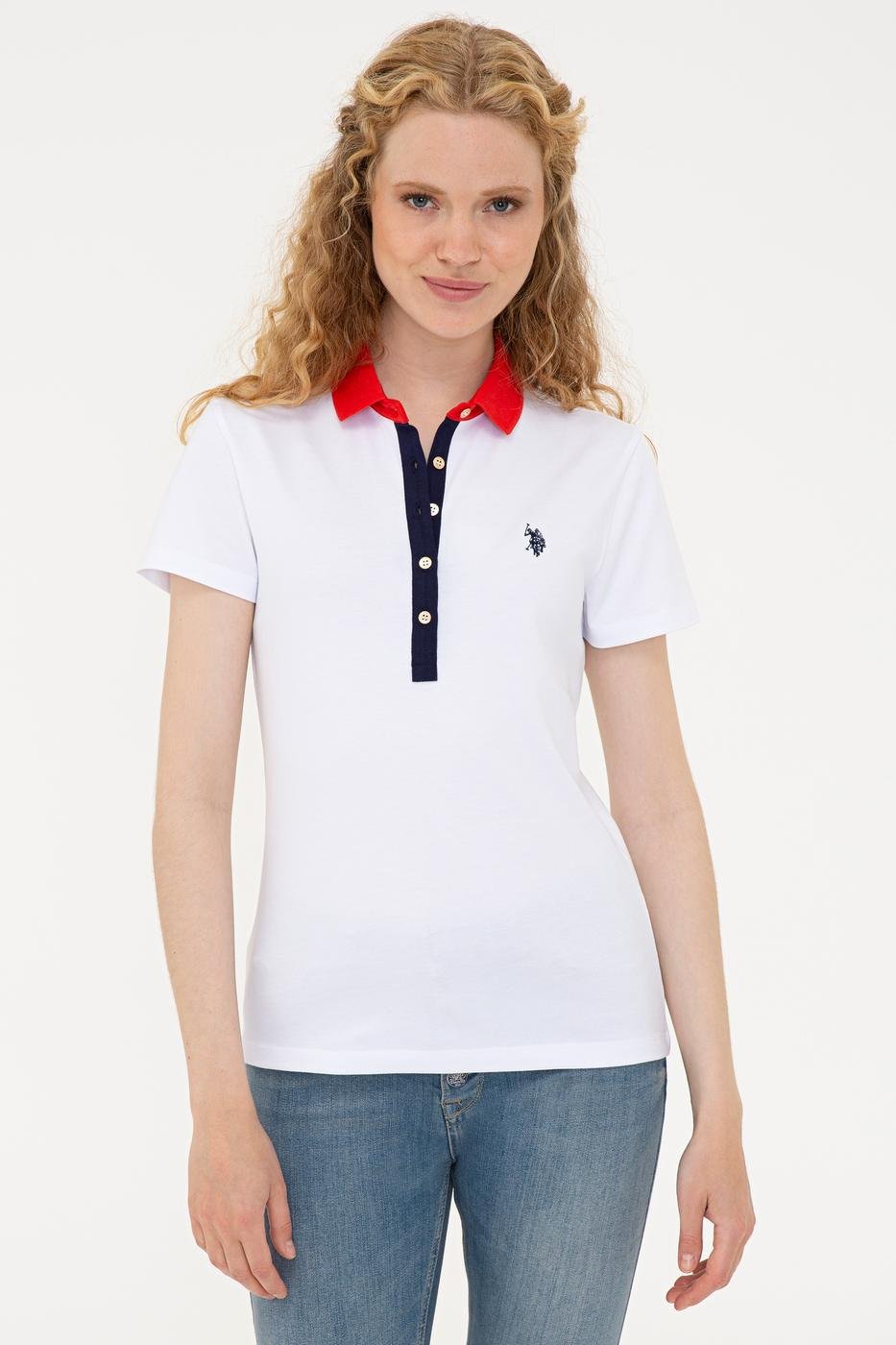 US Polo Assn. Women Polo Shirts White- Oshoplin