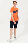 US Polo Assn. Men T-Shirts Orange- Oshoplin