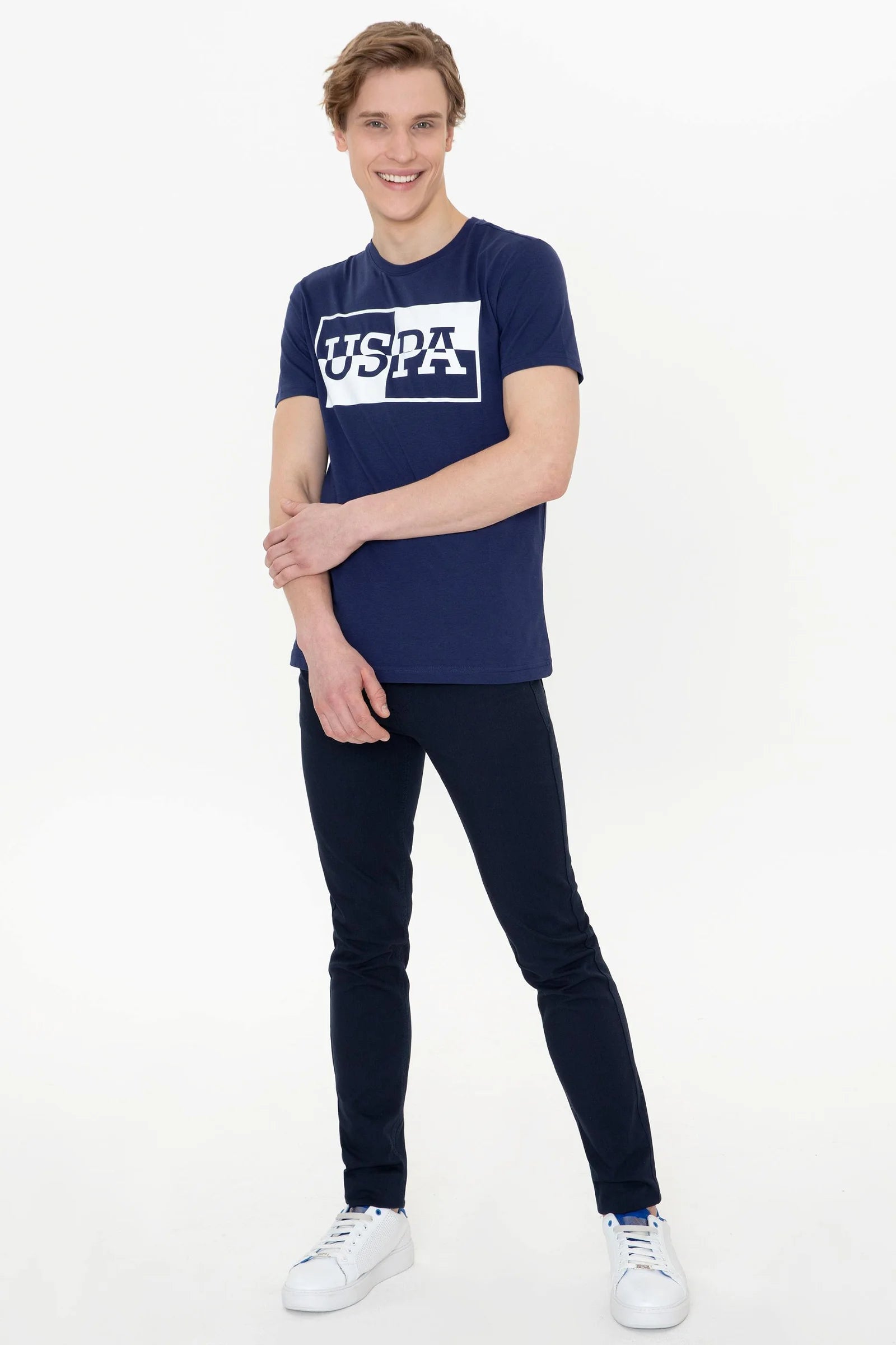 US Polo Assn. Men T-Shirts Navy Blue- Oshoplin