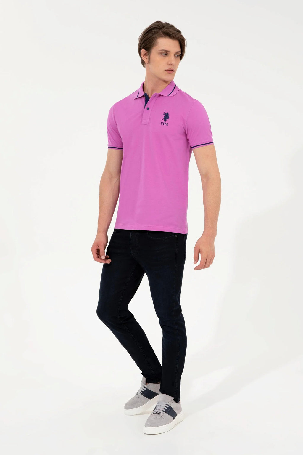 US Polo Assn. Men Polo Shirts Violet- Oshoplin